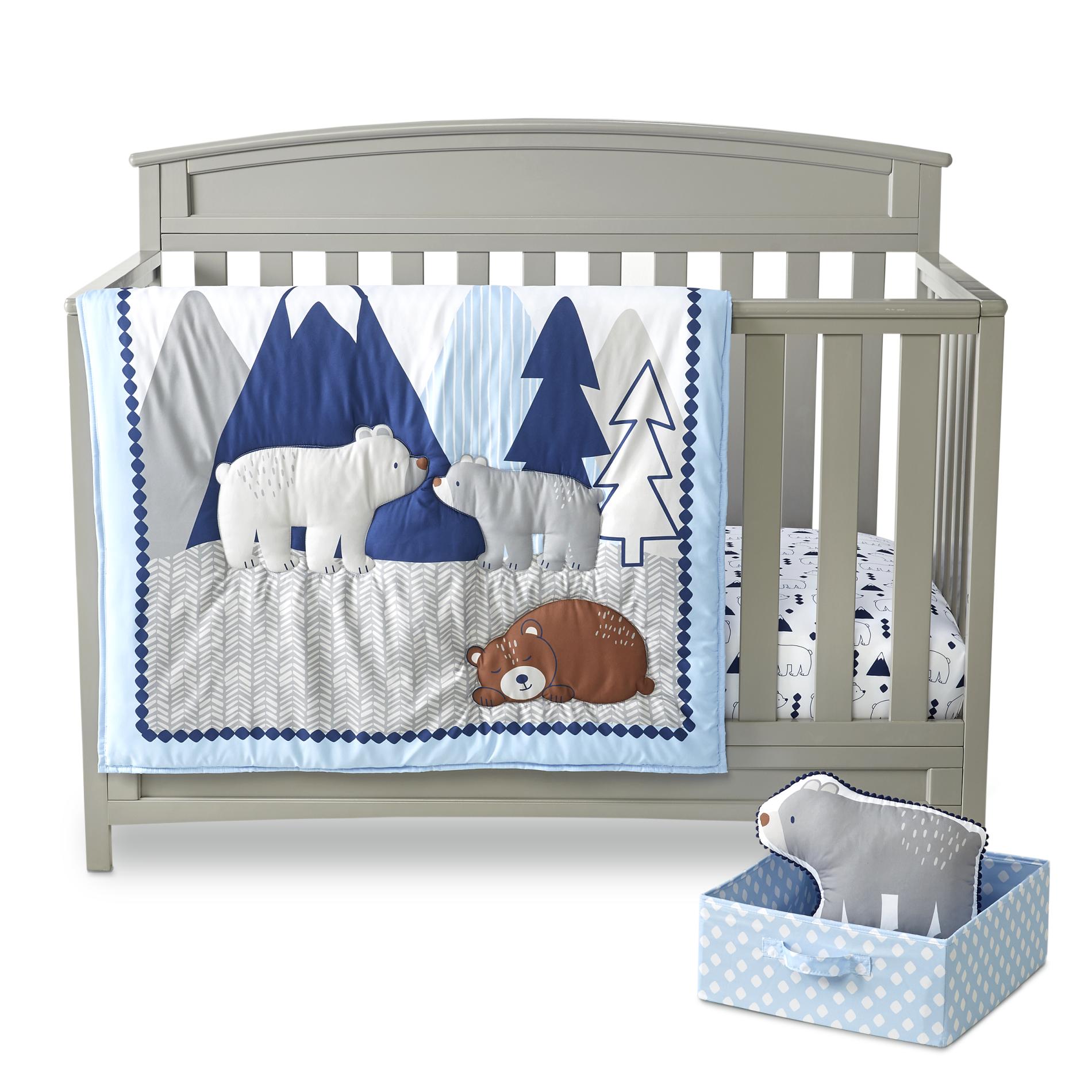 Tender Kisses Infant Boys' Bear Mountain 4-Piece Crib Set