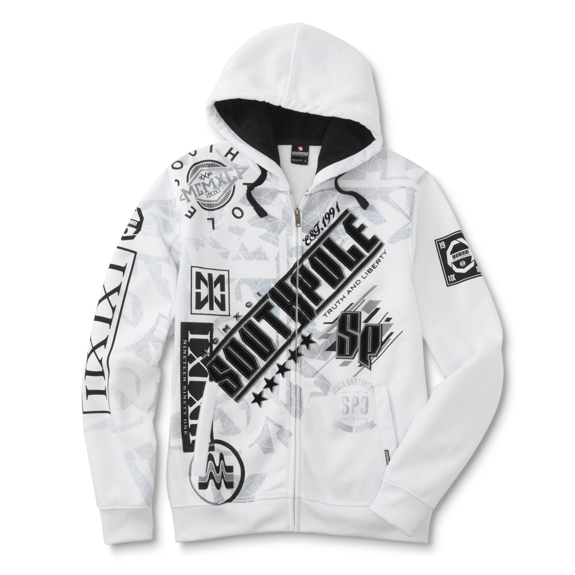 Southpole Young Men's Graphic Hoodie Jacket - Logo