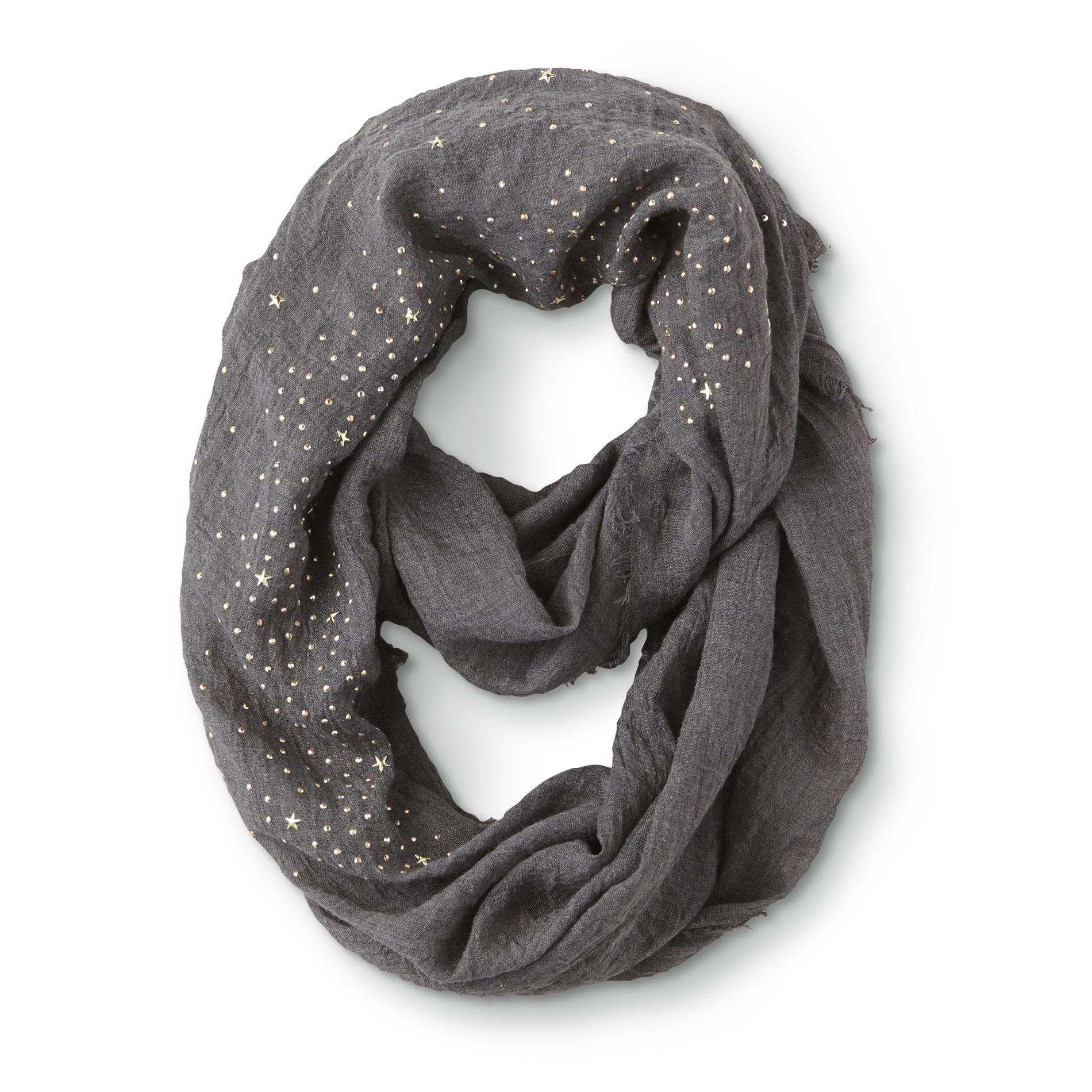 Women's Loop Scarf, Grey Women's Loop Scarf, Grey