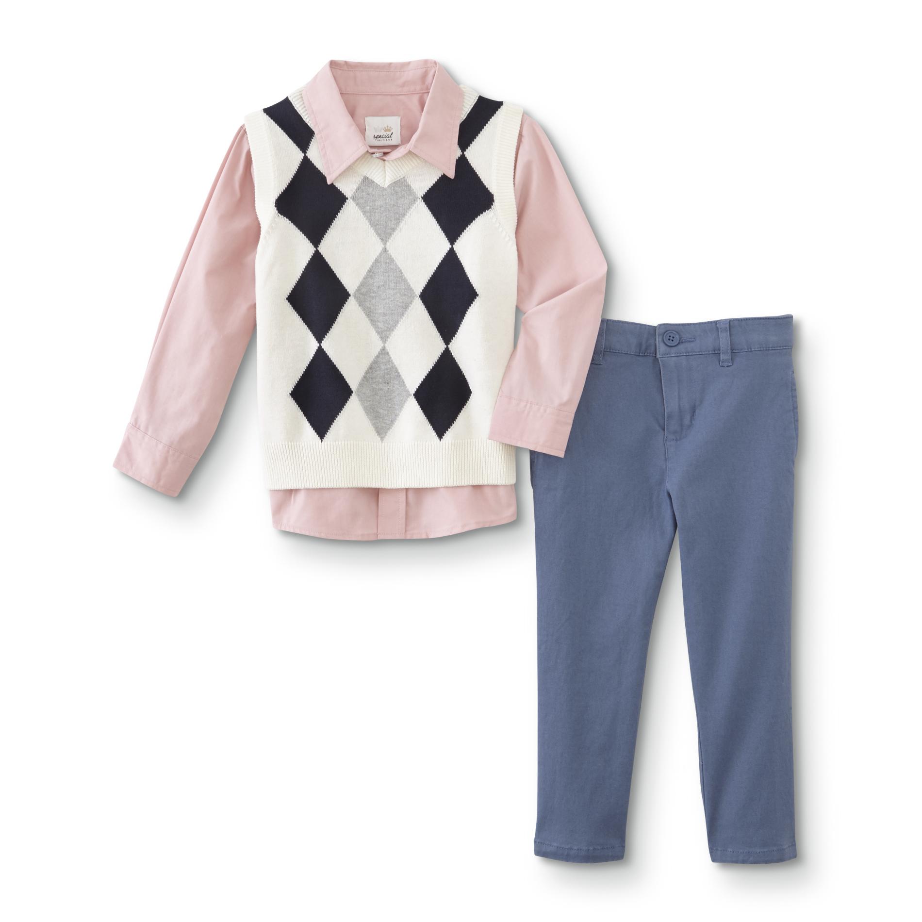 WonderKids Infant and Toddler Boys' Shirt, Vest & Pants, Size: 4T, Multi-color WonderKids Infant and Toddler Boys' Shirt, Vest & Pants, Size: 4T, Multi-color