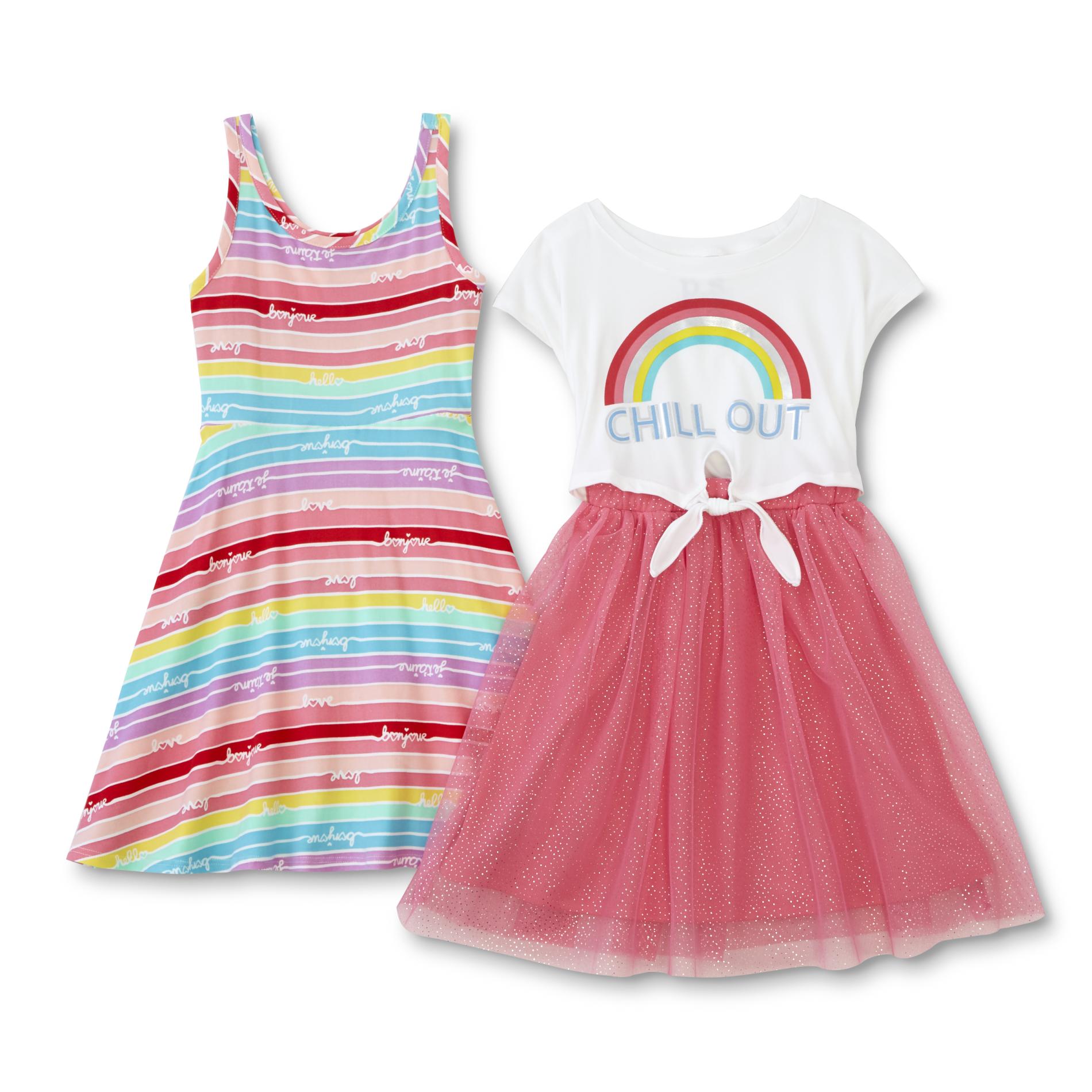 Aero Girls' 2-Pack Casual Dresses - Chill Out, Size: 7, Multi-color Aero Girls' 2-Pack Casual Dresses - Chill Out, Size: 7, Multi-color