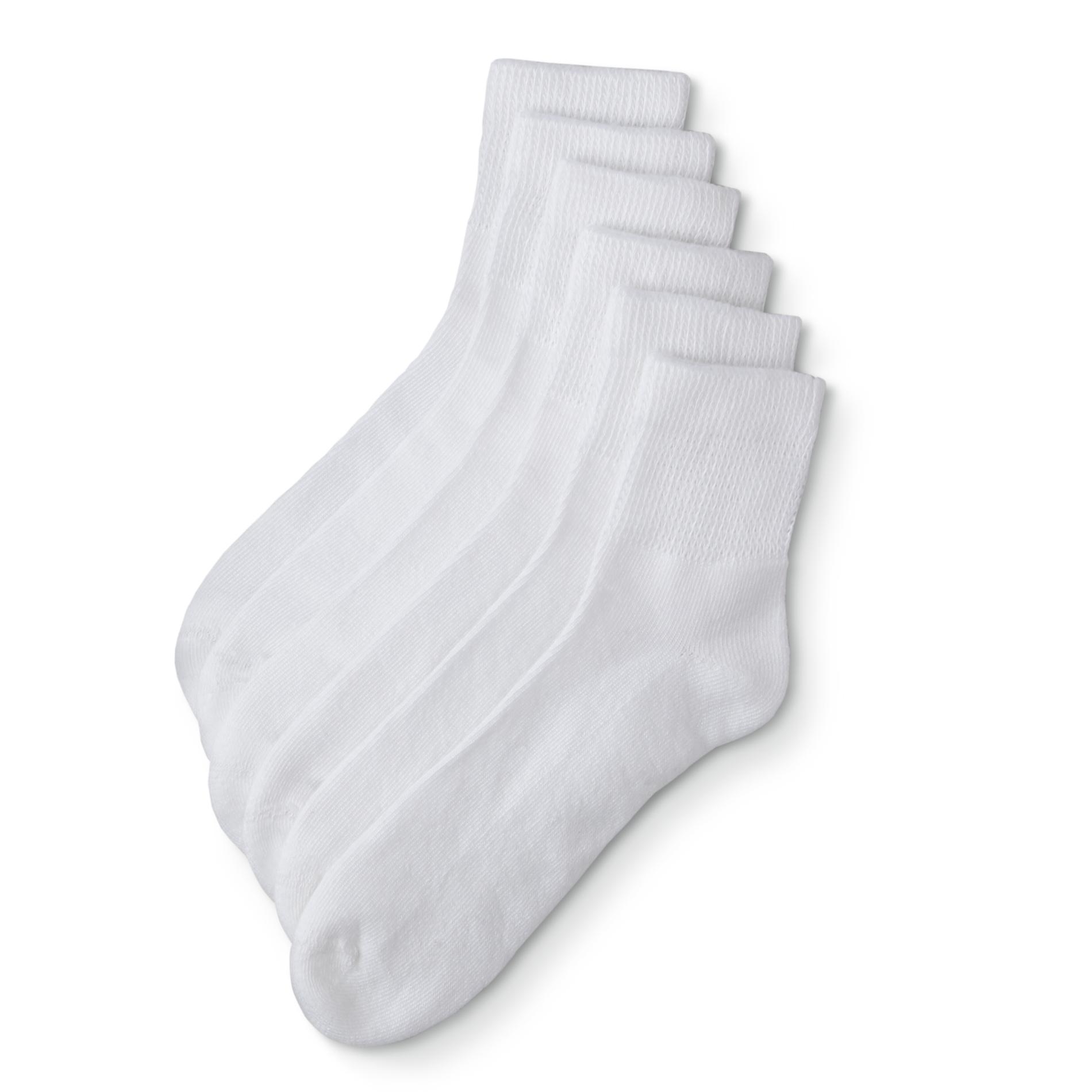Simply Styled Men's 6-Pairs Diabetic Quarter Socks