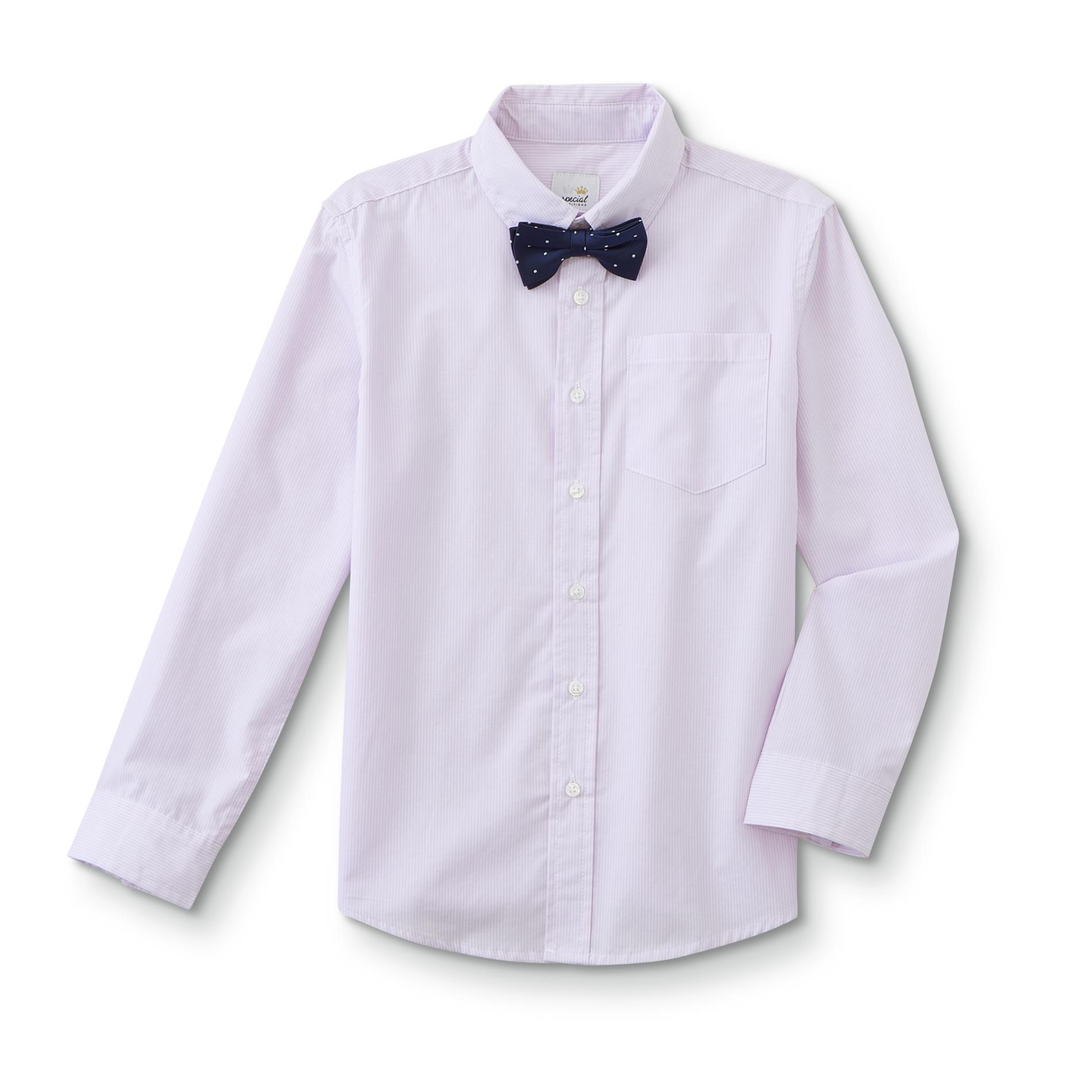 Special Editions Boys' Button-Front Shirt & Bow Tie