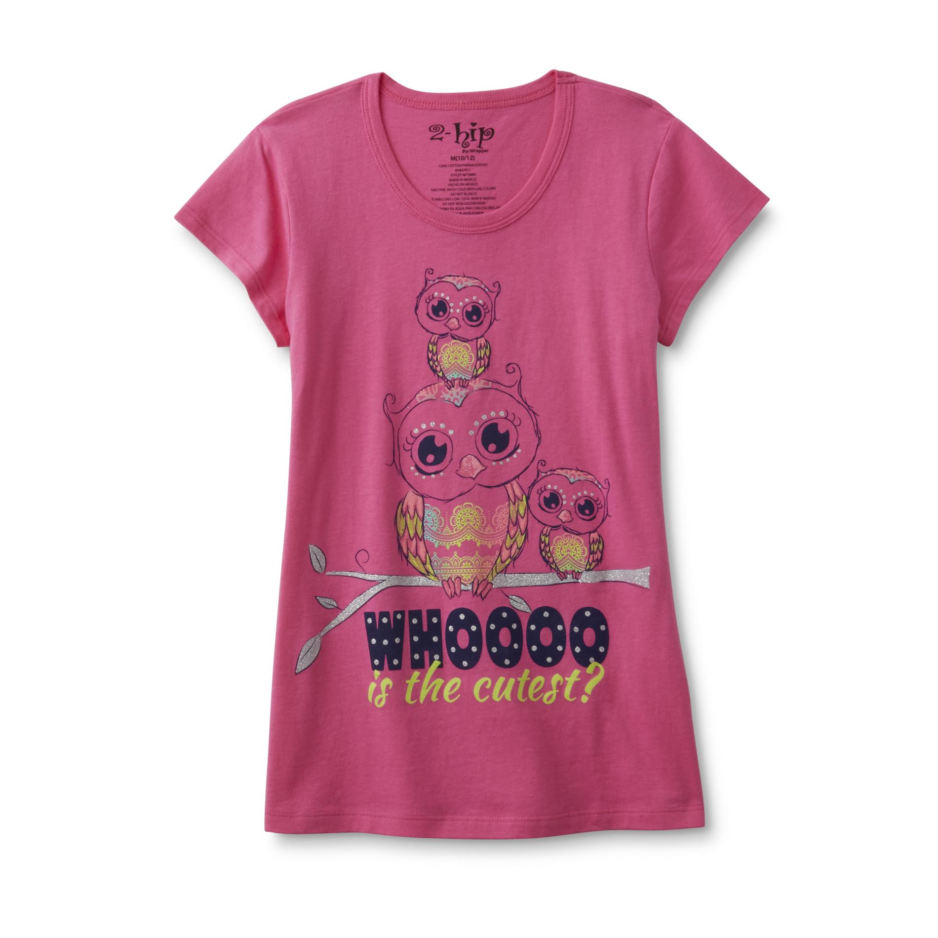 Girl's Graphic T-Shirt - Owls