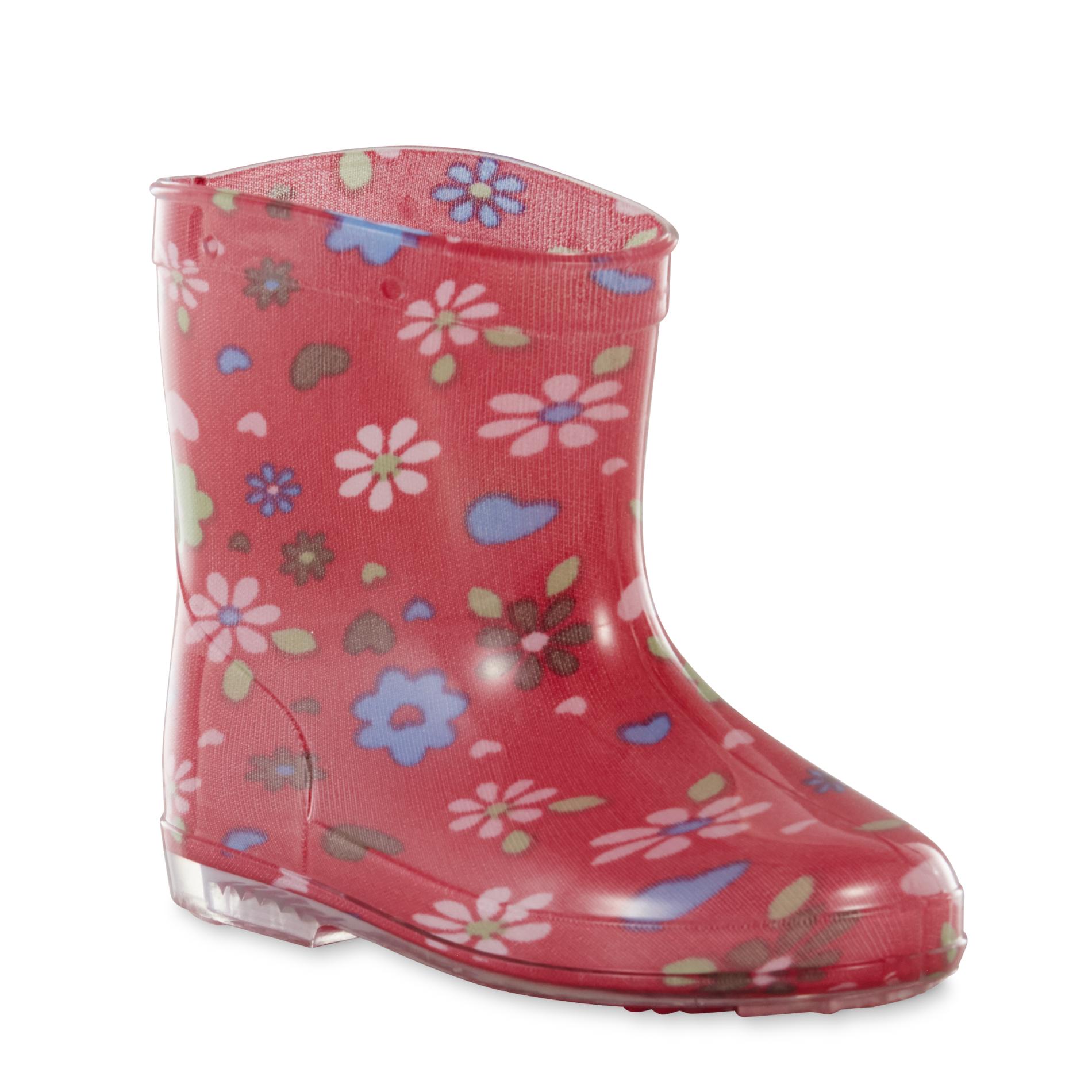 Personal Identity Toddler Girl's Fleur Pink/Floral Rain Boot