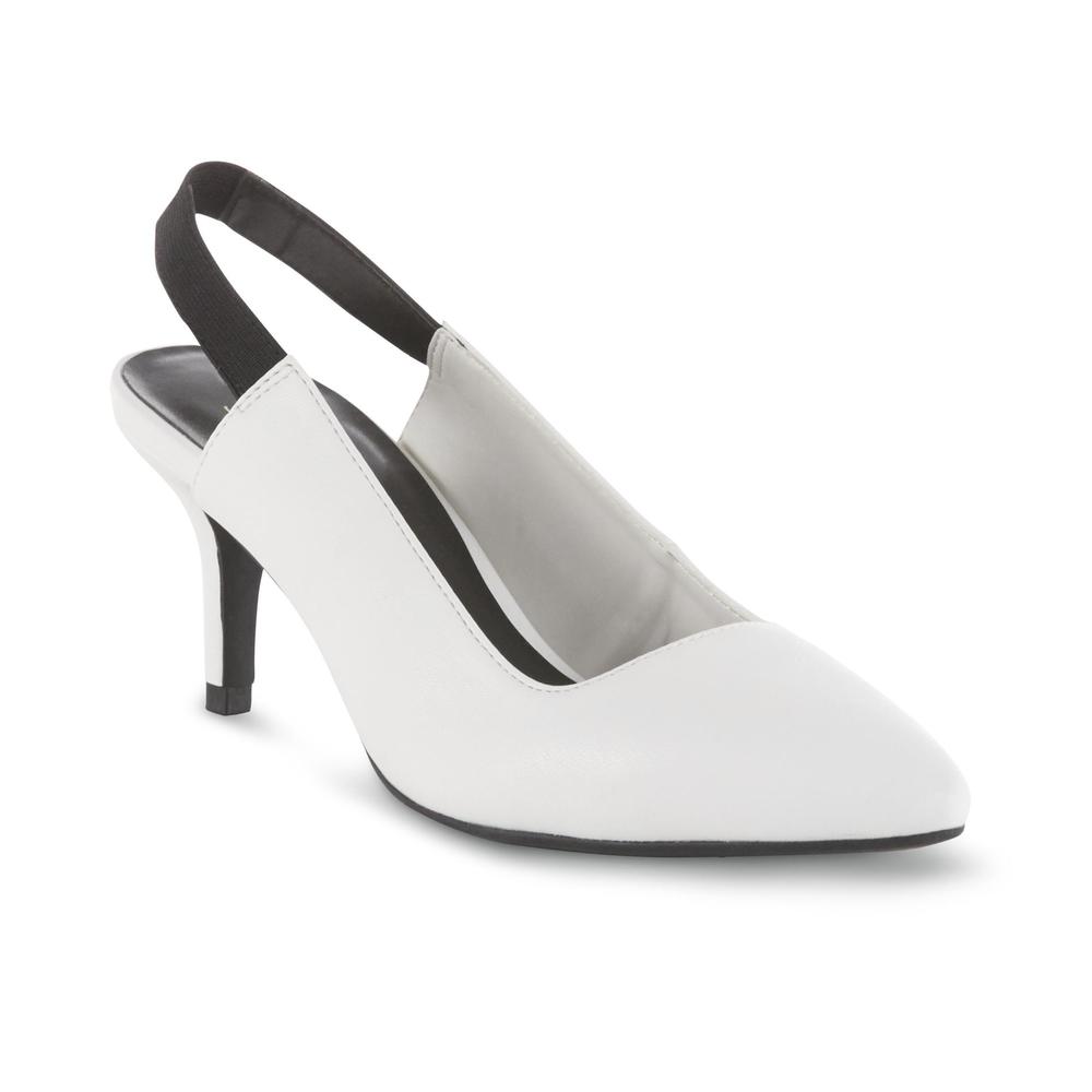 Simply Styled Women's Sarabi Sling-Back Heel - White