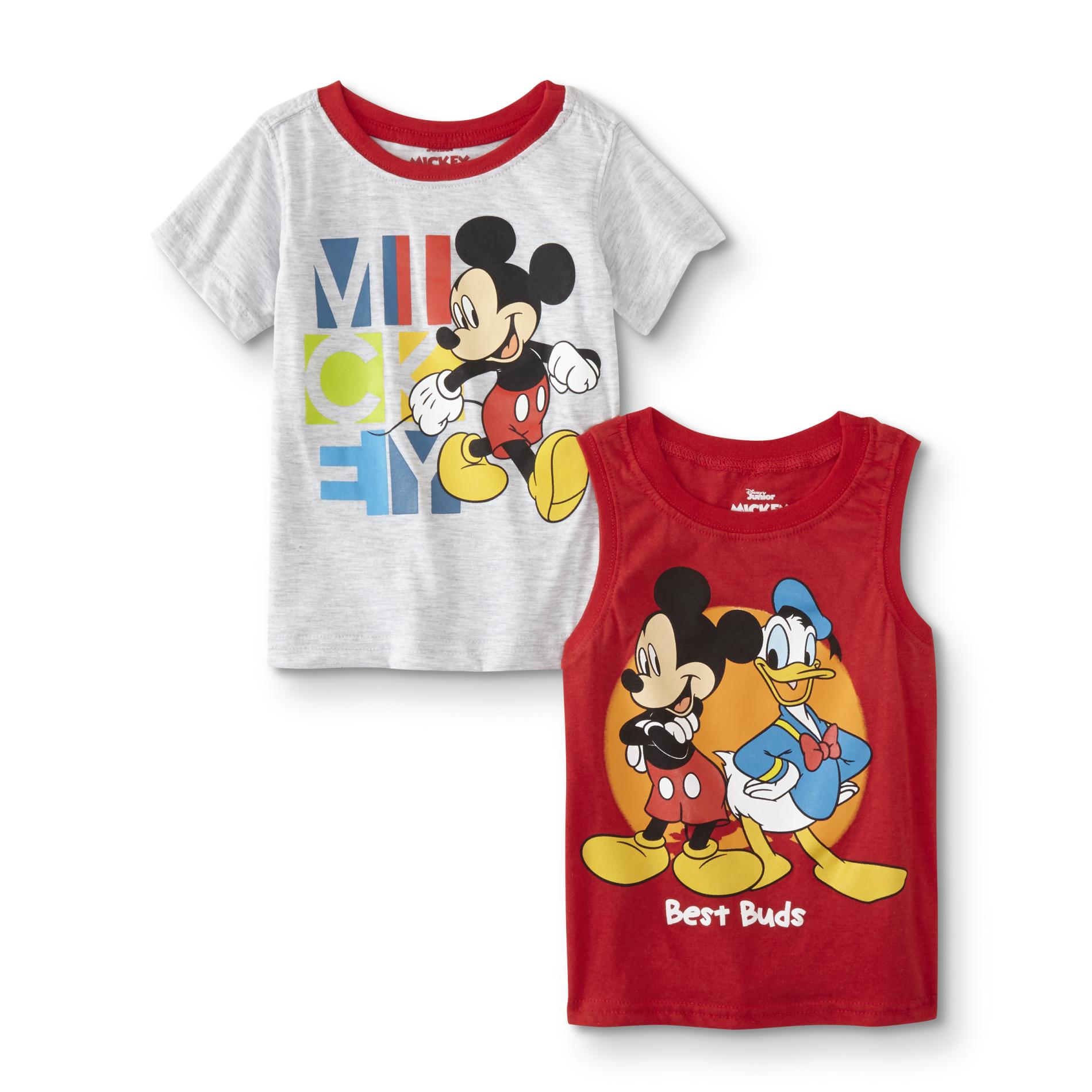 Disney Mickey Mouse Toddler Boys' T-Shirt & Muscle Shirt, Size: 2T, Grey Disney Mickey Mouse Toddler Boys' T-Shirt & Muscle Shirt, Size: 2T, Grey