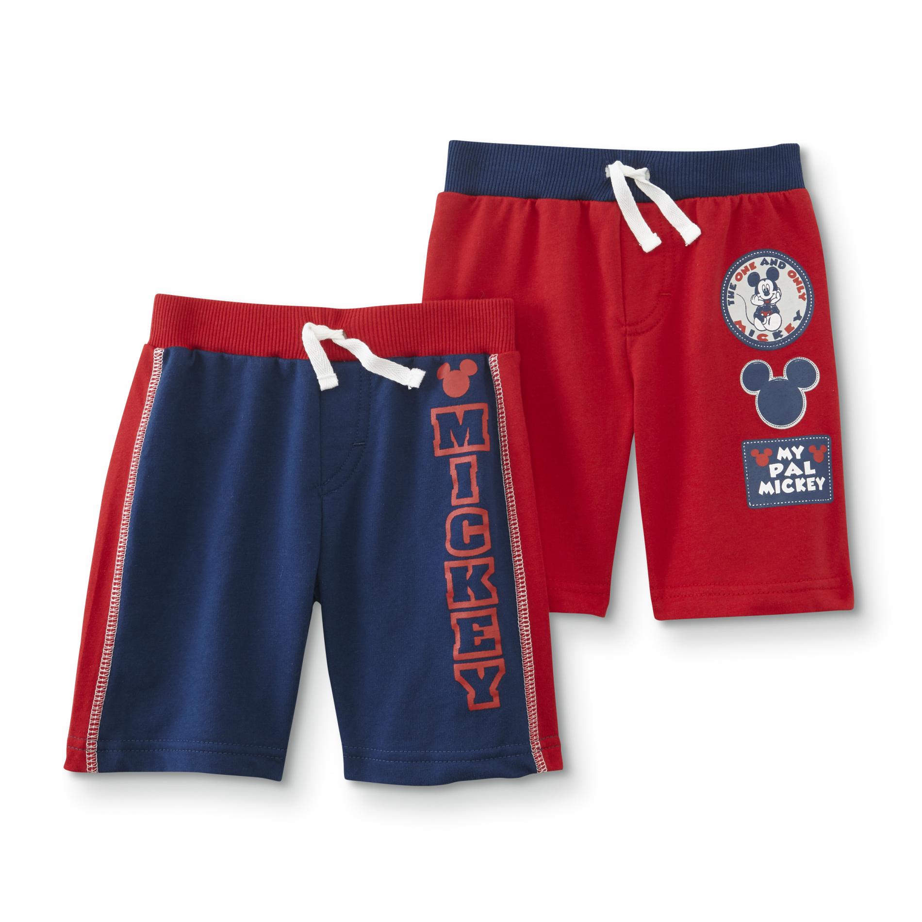 Disney Mickey Mouse Toddler Boys' 2-Pack Jogger Shorts, Size: 2T, Red Combo Disney Mickey Mouse Toddler Boys' 2-Pack Jogger Shorts, Size: 2T, Red Combo