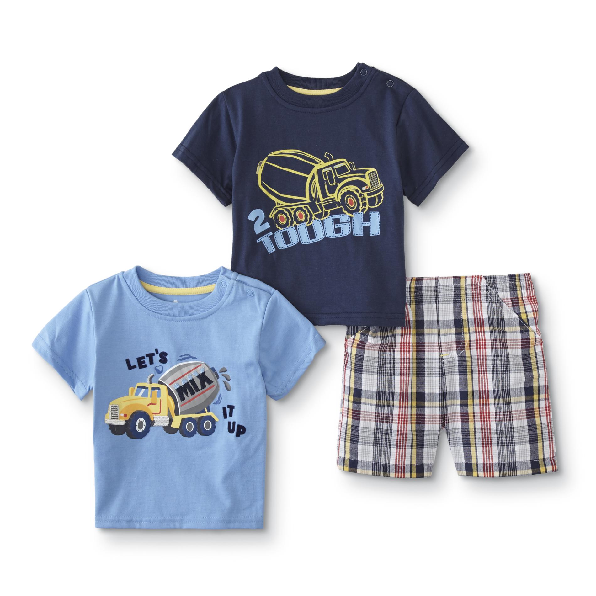 Infant Boys' 2 T-Shirts & Shorts - Cement Mixer