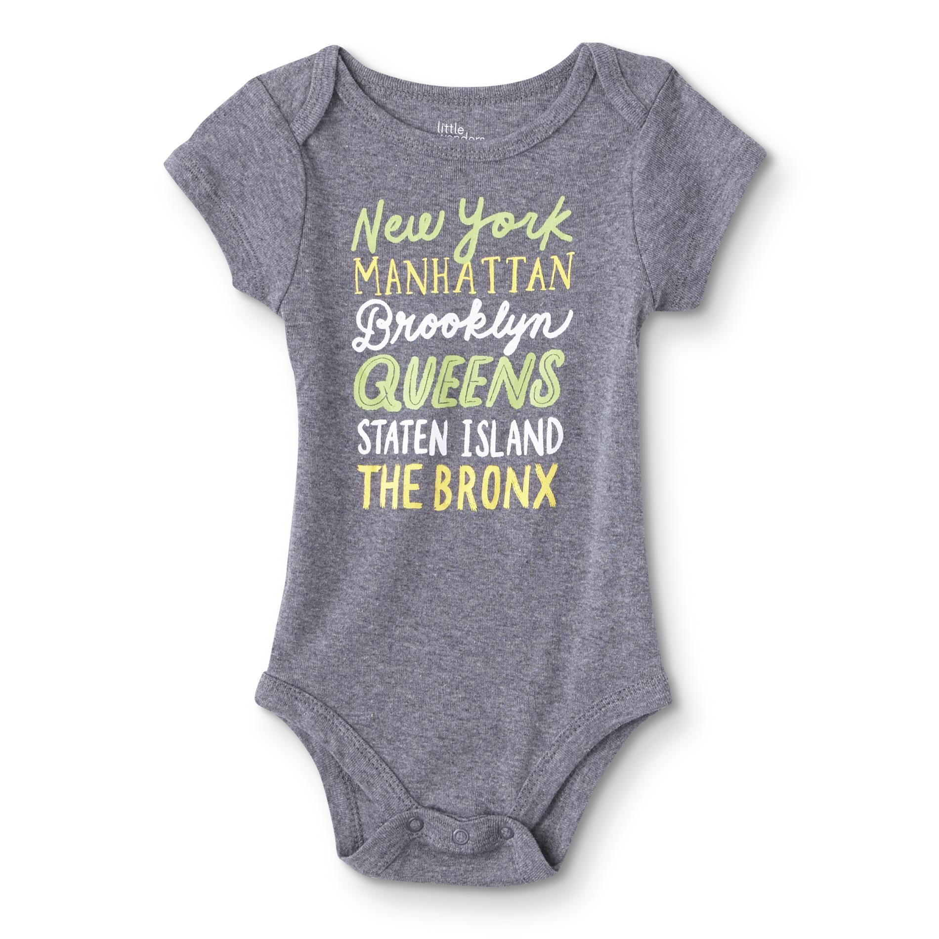 Little Wonders Infants' Bodysuit - New York Boroughs, Size: Newborn, Grey Little Wonders Infants' Bodysuit - New York Boroughs, Size: Newborn, Grey