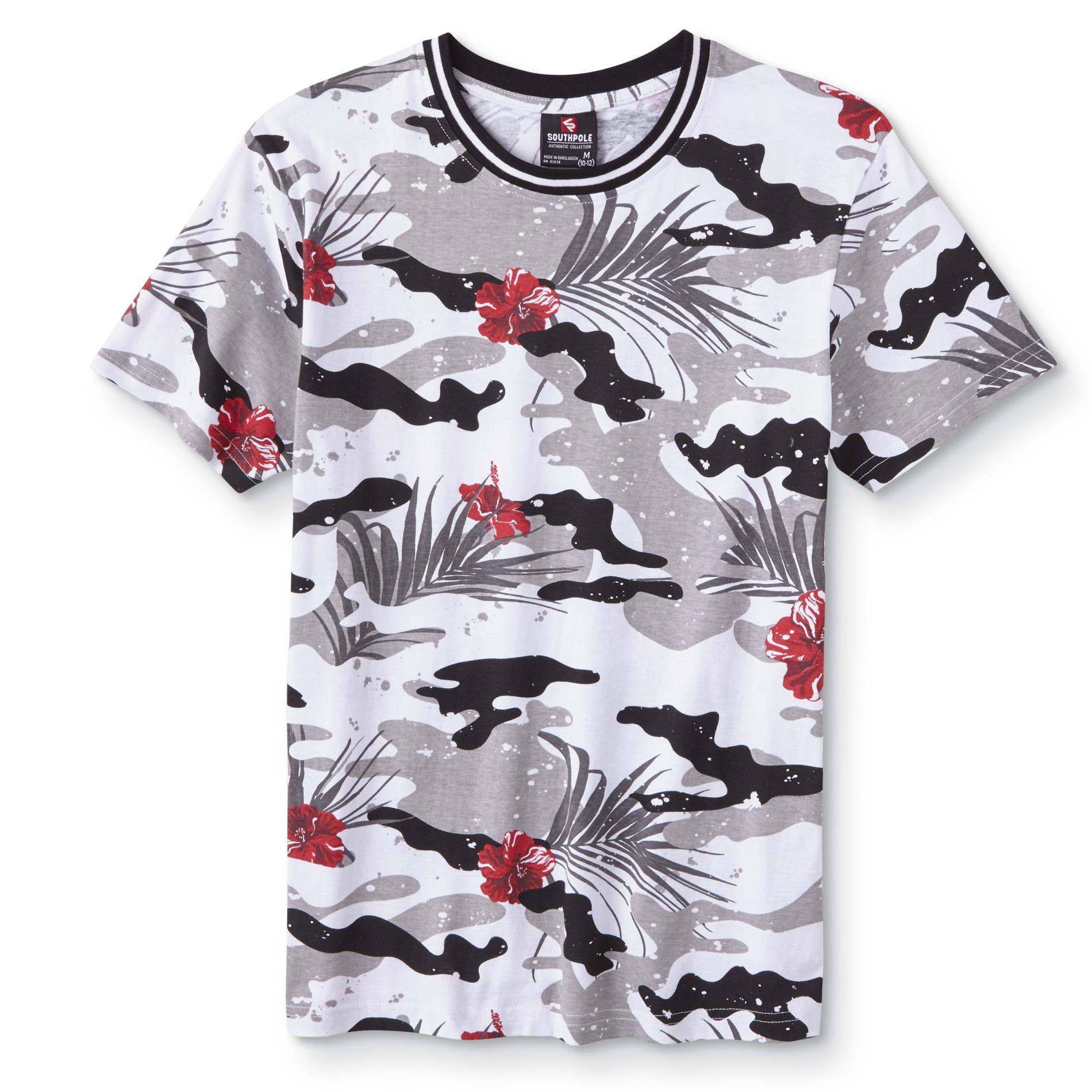 Southpole Boys' Graphic T-Shirt - Floral Camouflage