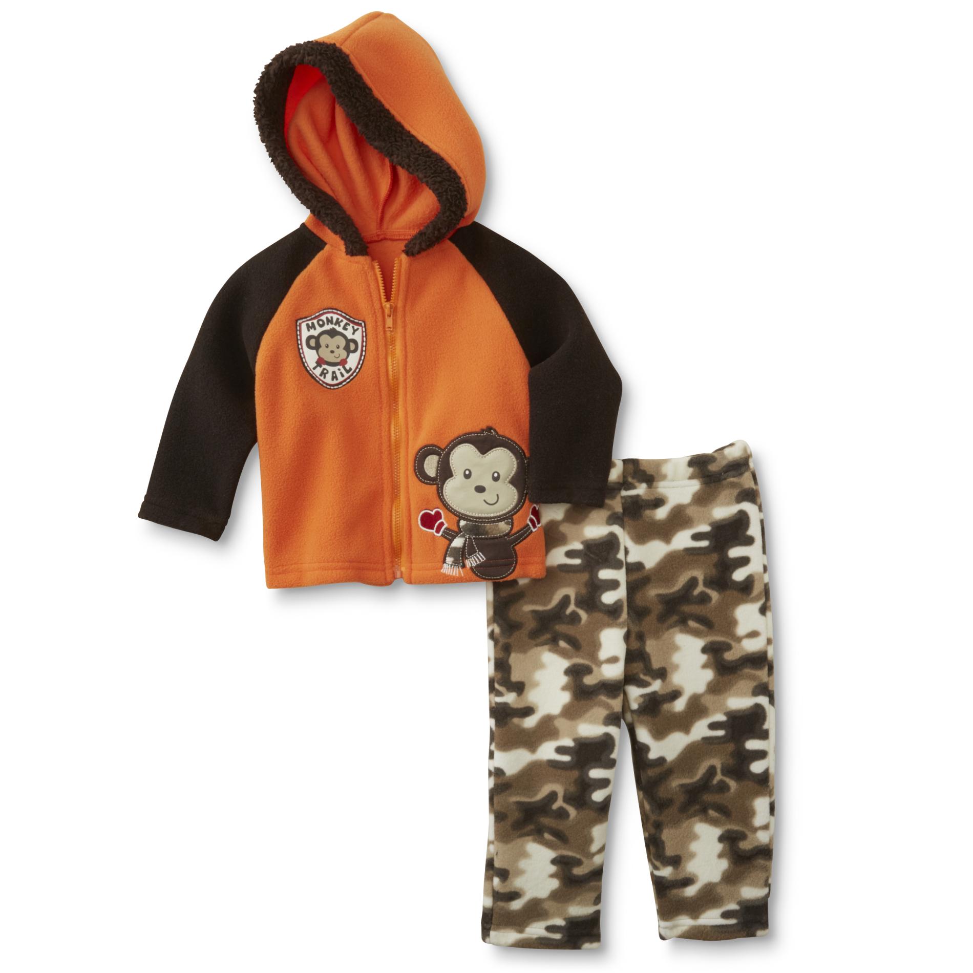 Little Rebels Newborn Boy's Hoodie Jacket & Pants - Monkey & Camouflage