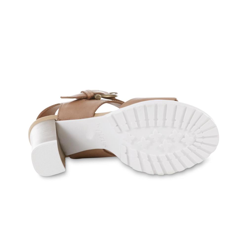 Walrus Women's Zee Tan/White Chunky High-Heel Sandal