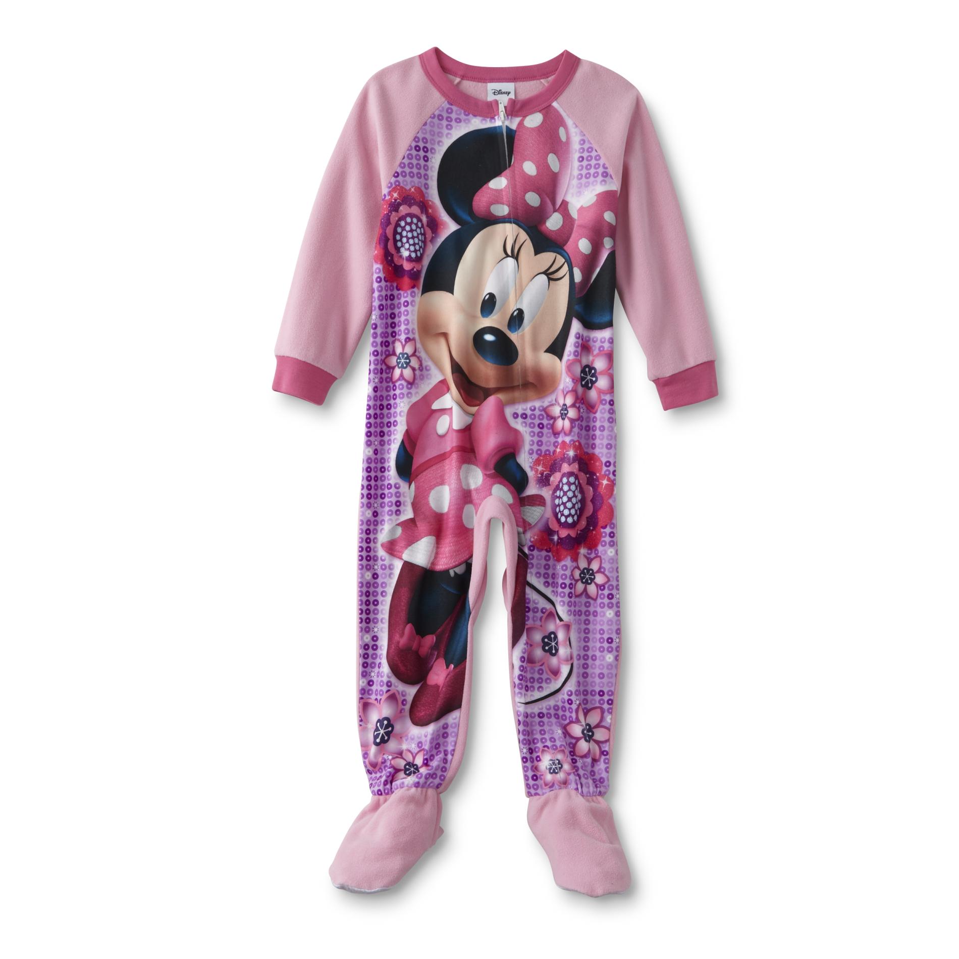 Disney Minnie Mouse Toddler Girl's Sleeper Pajamas
