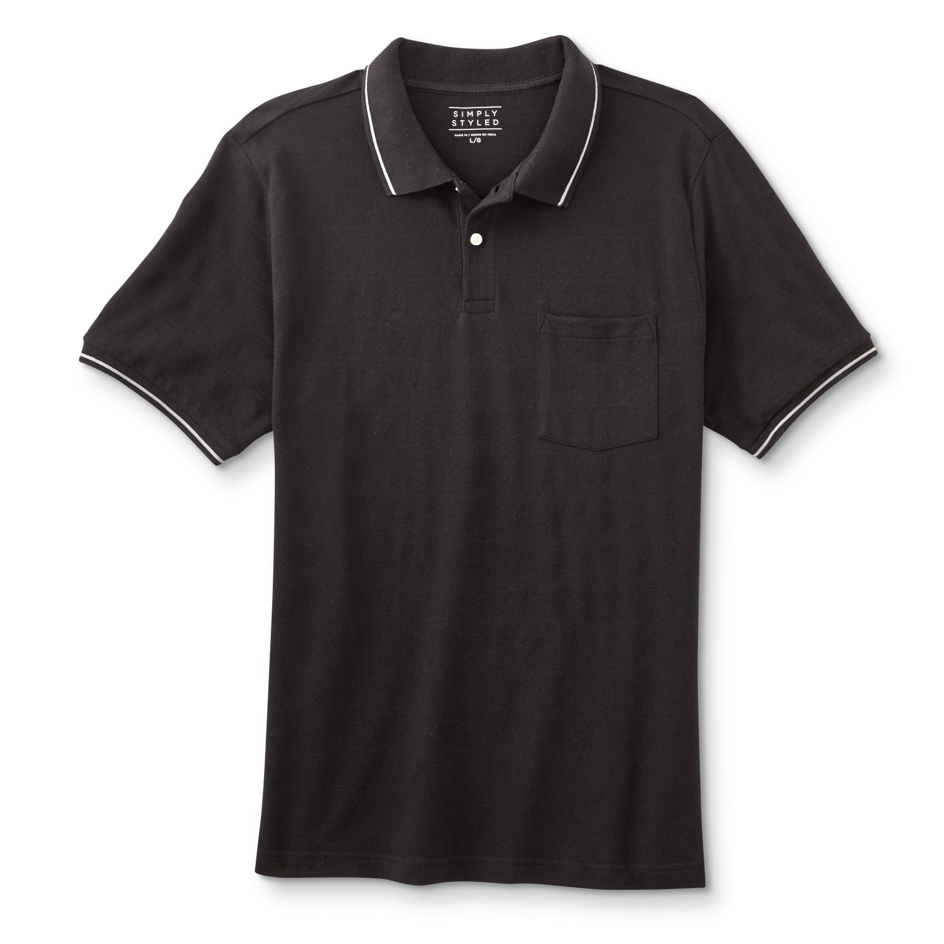 Simply Styled Men's Textured Polo Shirt