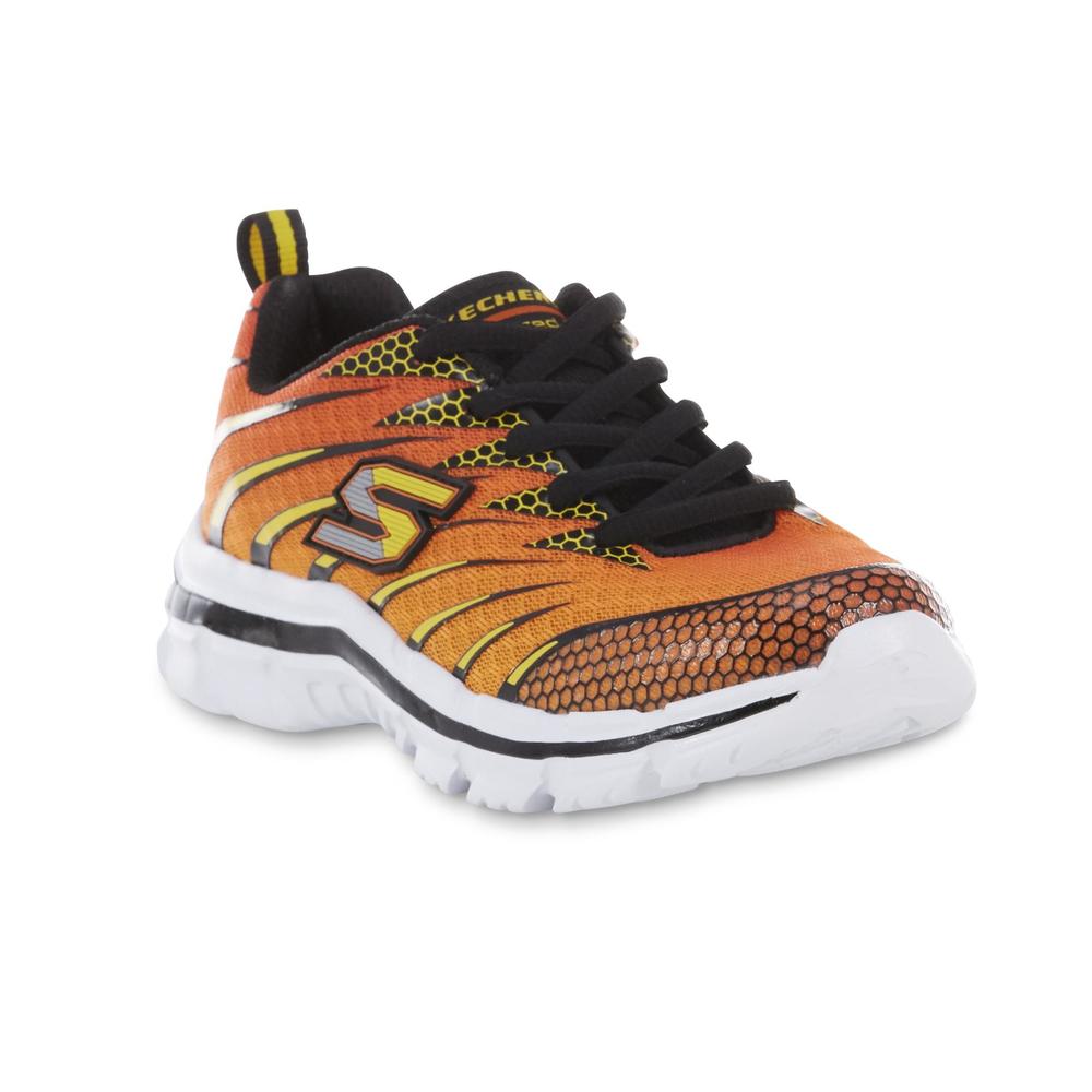 Skechers Boy's Nitrate Orange/Black Running Shoe
