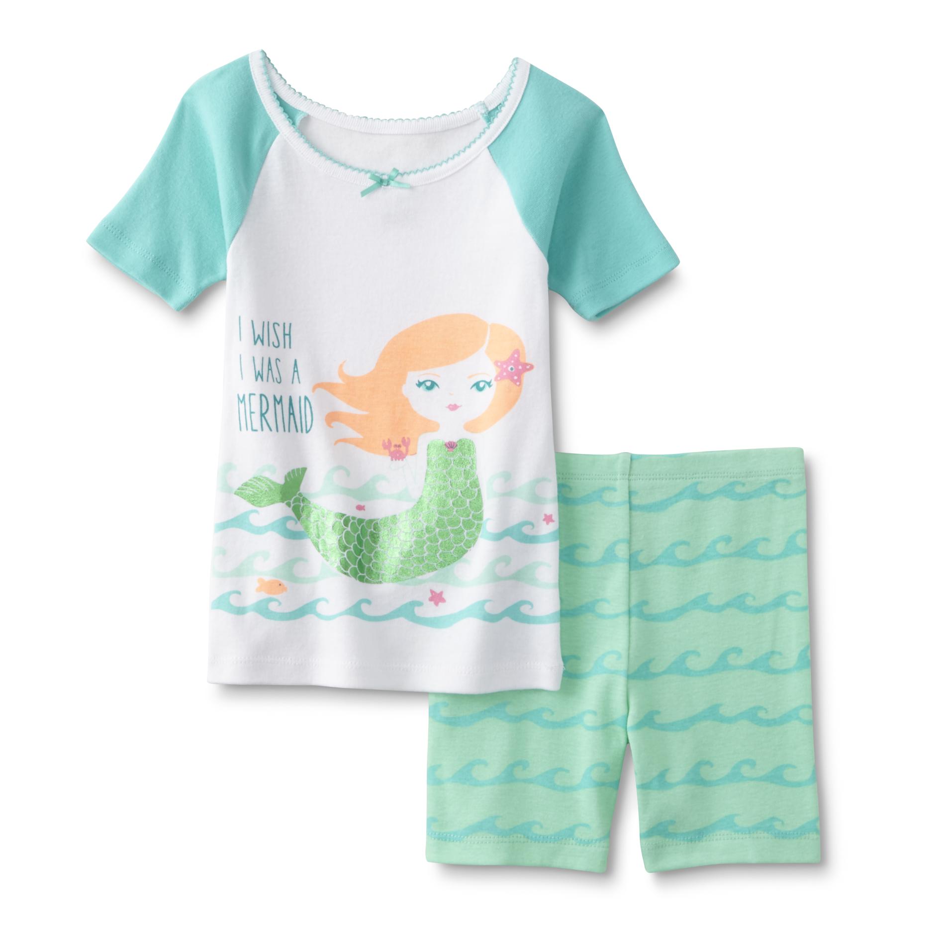 WonderKids Toddler Girl's Pajama Top & Shorts - Mermaid