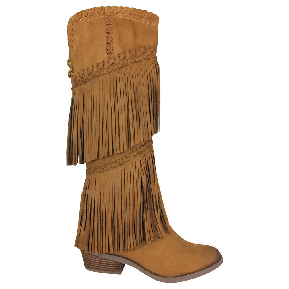 Not Rated Women's G-Funk Tan Fringe Western Boot