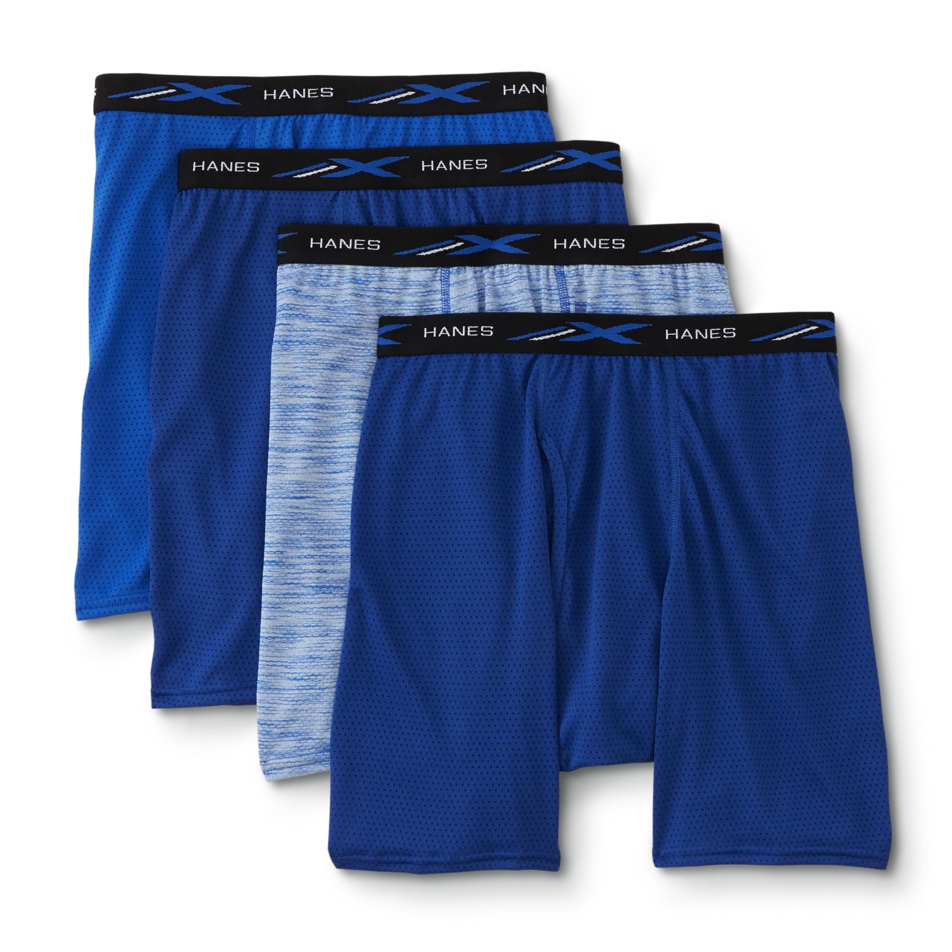 Hanes Men's 4-Pack Mesh Boxer Briefs - Space-Dyed