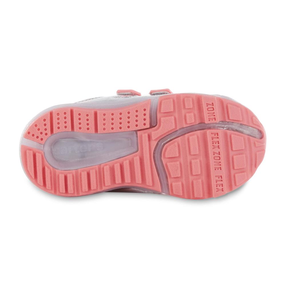 Carter's Toddler Girl's Fury Pink/Silver Light-Up Athletic Shoe