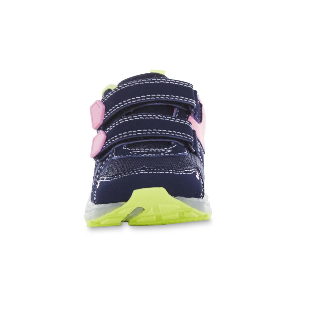 Carter's Toddler Girl's Fury Blue/Pink Light-Up Athletic Shoe