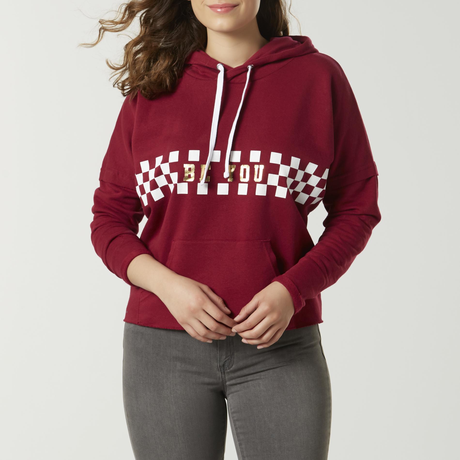 Joe Boxer Juniors' Plus Layered-Look Graphic Hoodie - Be You, Size: 3XL, Rumba Red Joe Boxer Juniors' Plus Layered-Look Graphic Hoodie - Be You, Size: 3XL, Rumba Red