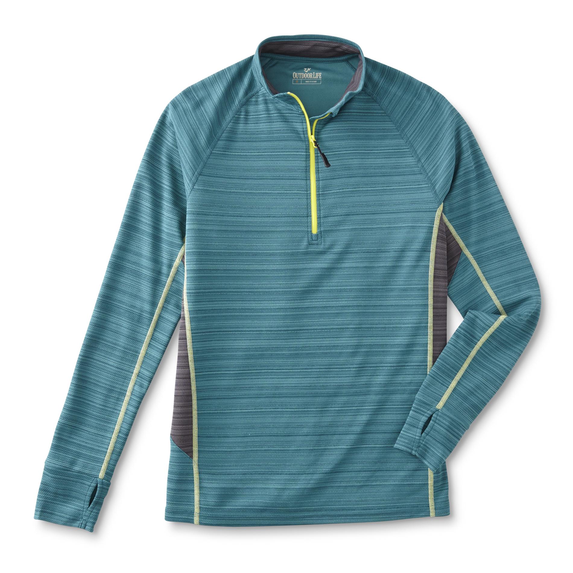 Outdoor Life Men's Quarter-Zip Athletic Shirt - Colorblock