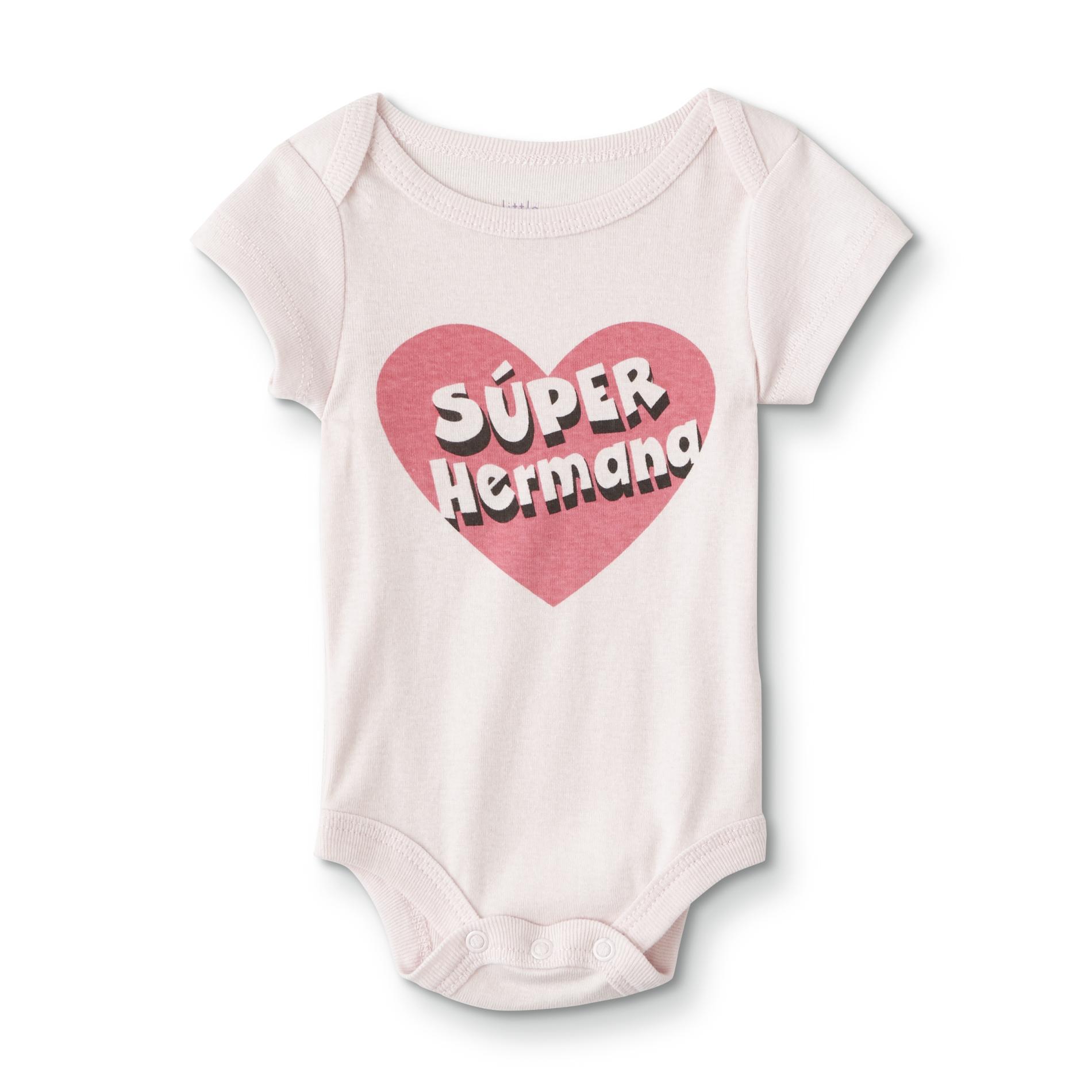 Little Wonders Infant Girls' Bodysuit - Super Hermana, Size: Newborn, Barely Pink Little Wonders Infant Girls' Bodysuit - Super Hermana, Size: Newborn, Barely Pink