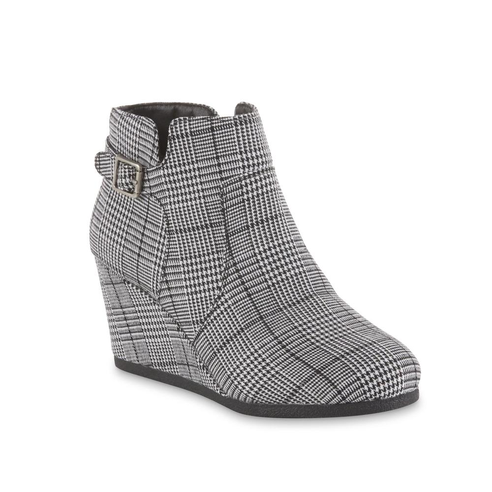 Simply Styled Women's Lila Wedge Bootie - Plaid