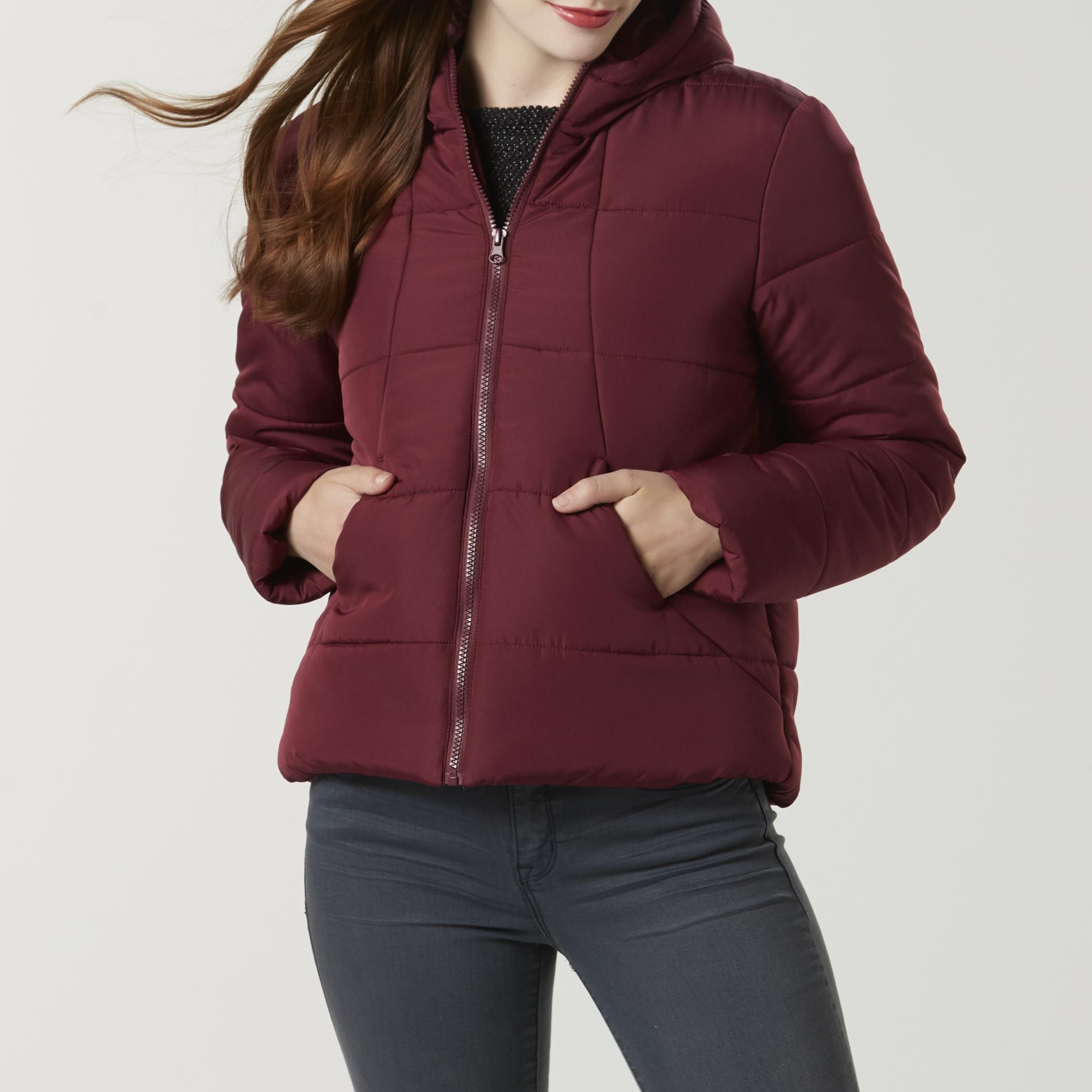 Me Jane Women's Hooded Puffer Jacket | Shop Your Way: Online Shopping ...
