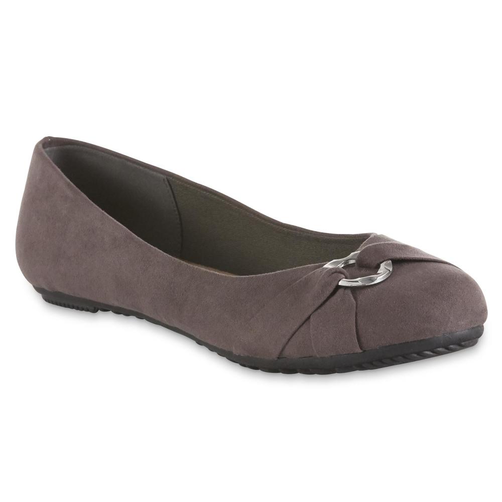 Simply Styled Women's Melia Embellished Ballet Flat - Gray