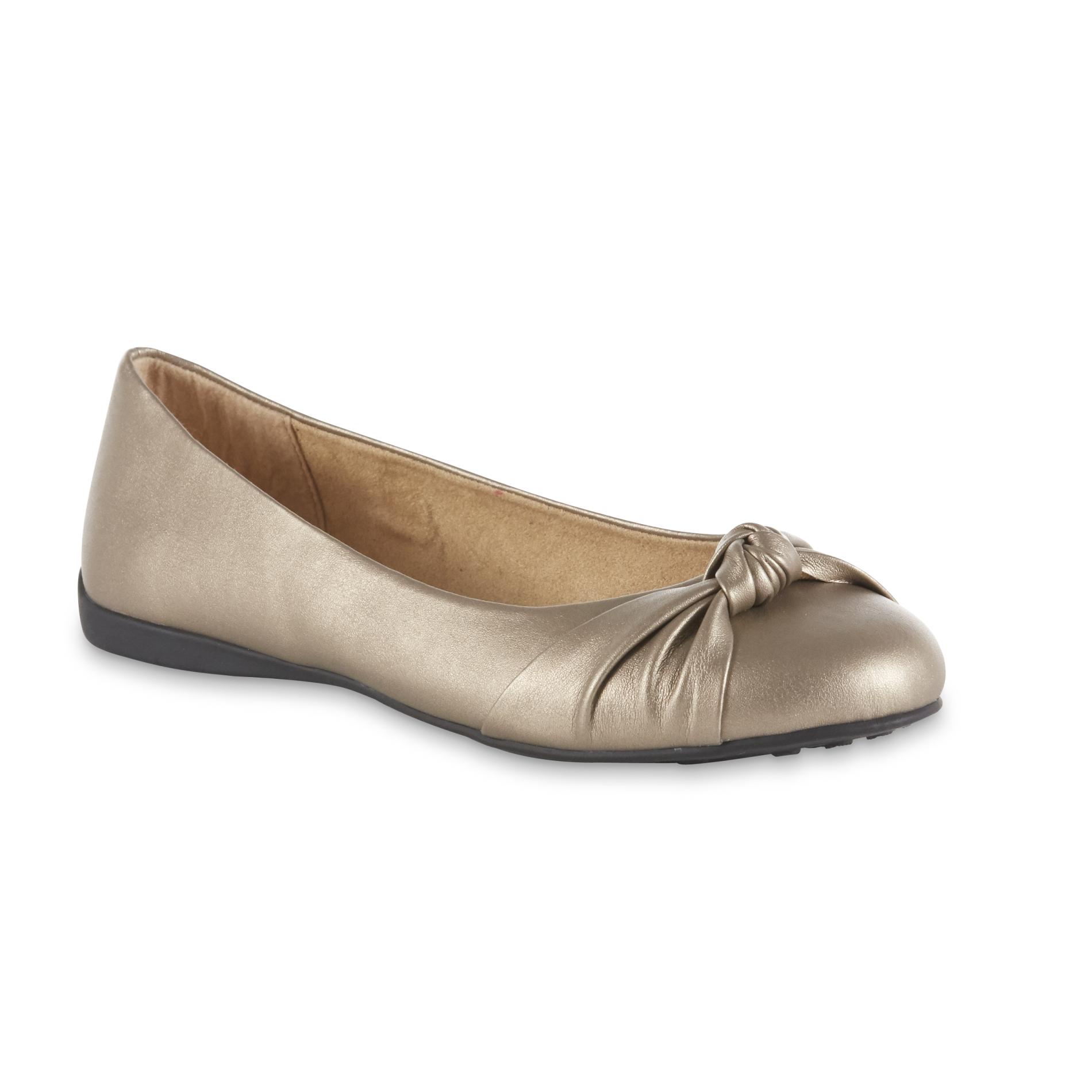 gold women's flats