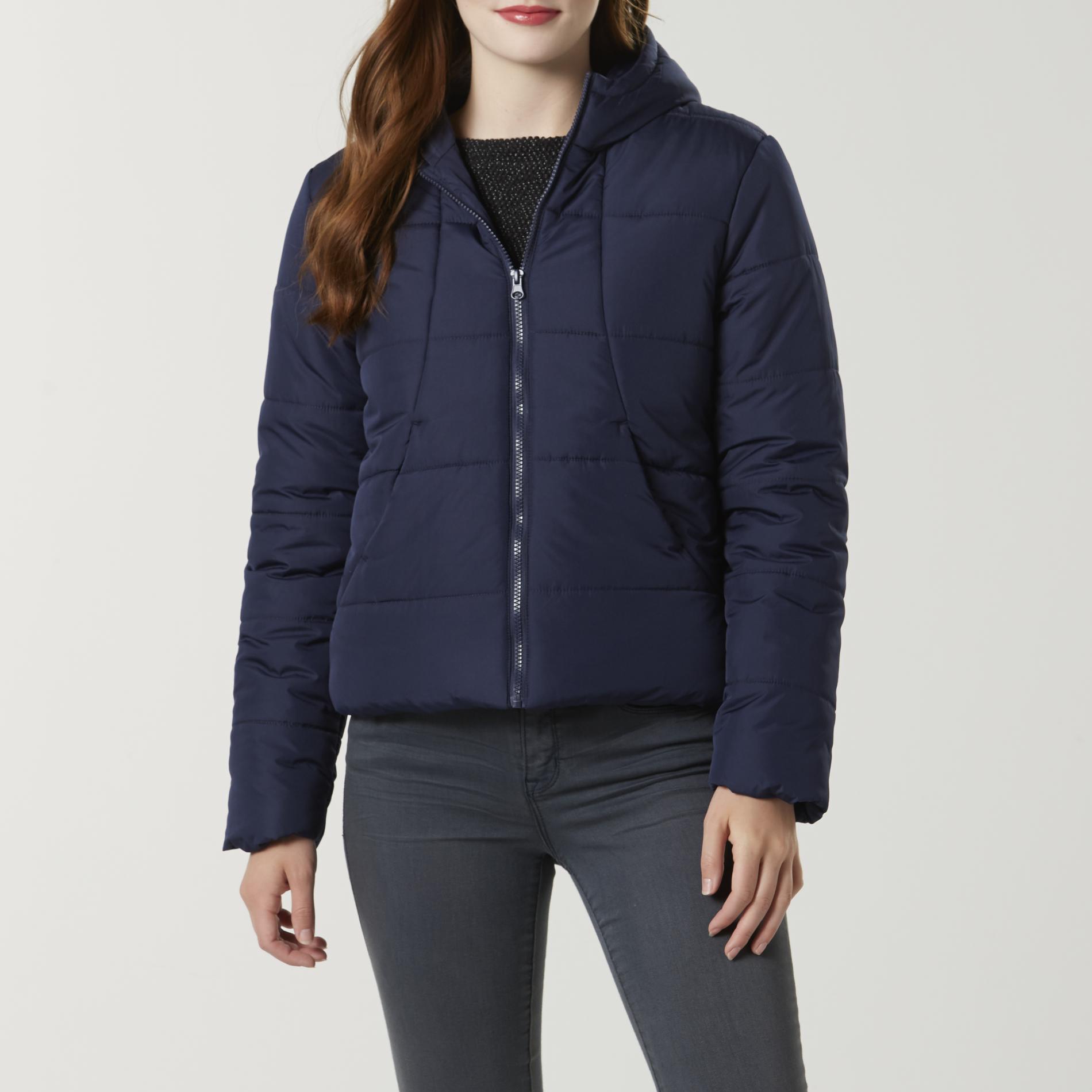 Me Jane Women's Hooded Puffer Jacket | Shop Your Way: Online Shopping ...