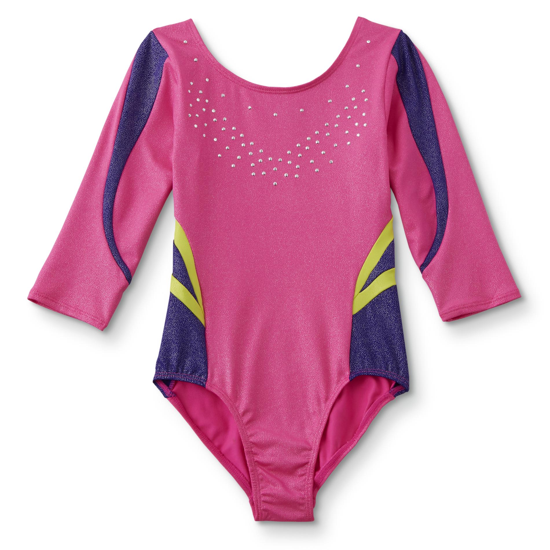 Jacques Moret Girls' Three-Quarter Sleeve Dance Leotard