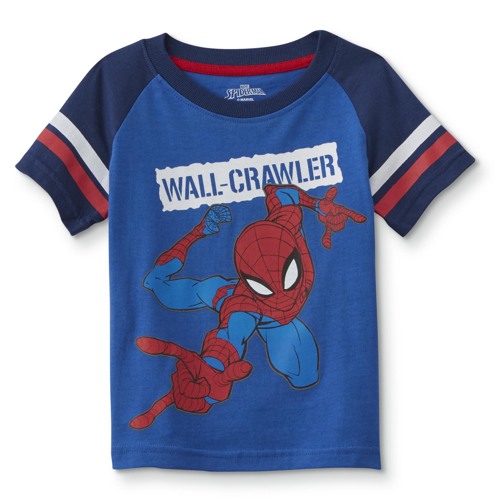 Spider-Man Toddler Boys' Graphic T-Shirt - Wall-Crawler, Size: 2T, Blue Spider-Man Toddler Boys' Graphic T-Shirt - Wall-Crawler, Size: 2T, Blue