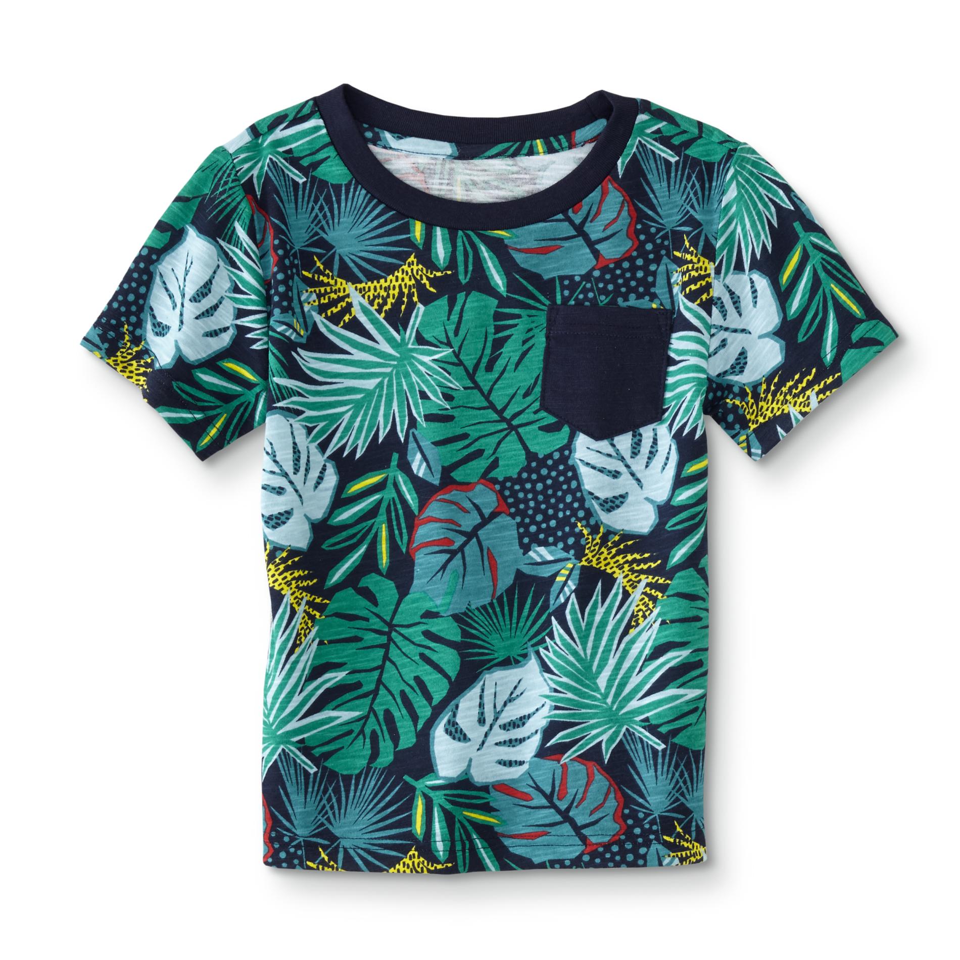 Toughskins Infant & Toddler Boys' Pocket T-Shirt - Palm Leaves