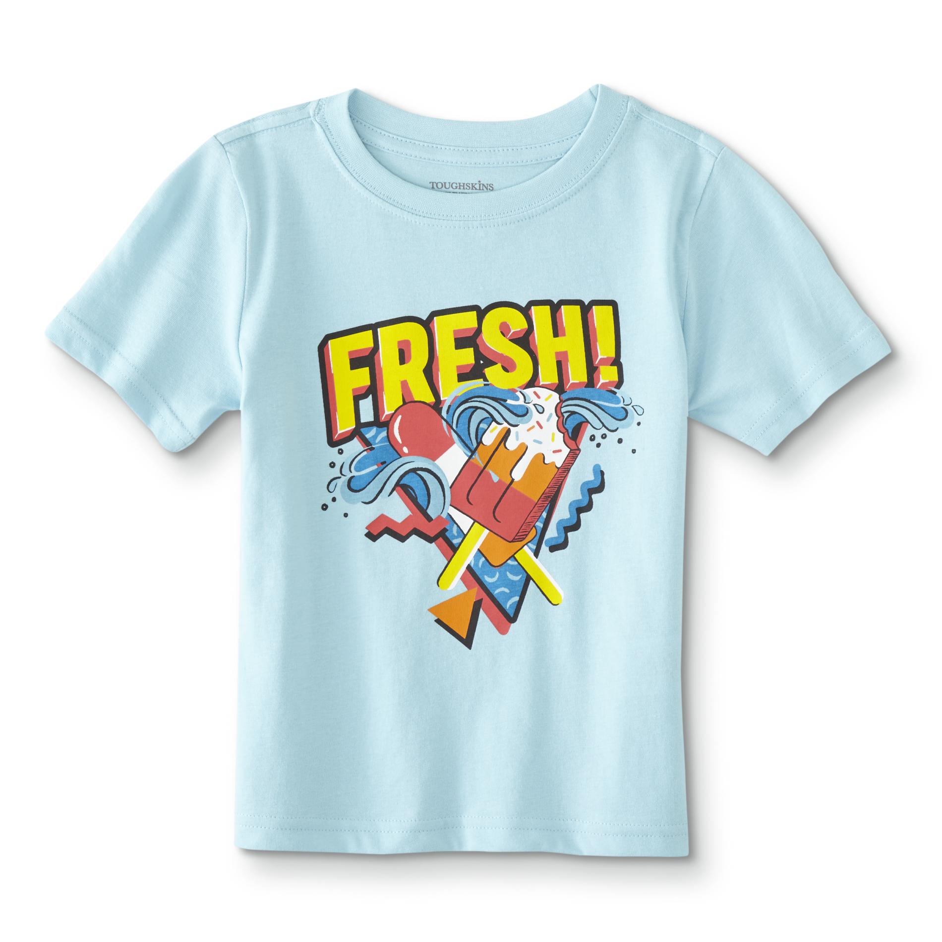 Basic Editions Boys' Scratch & Sniff Graphic T-Shirt - Fresh, Size: Small, Soothing Blue Basic Editions Boys' Scratch & Sniff Graphic T-Shirt - Fresh, Size: Small, Soothing Blue