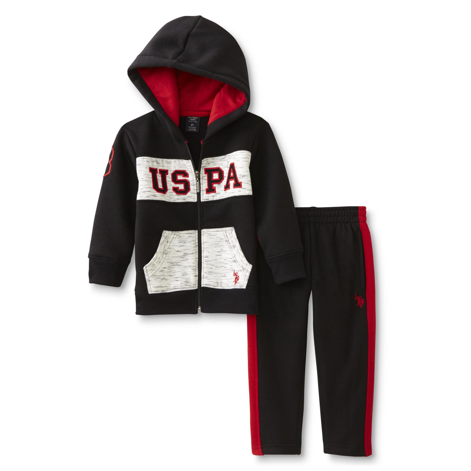 U.S. Polo Assn. Infant & Toddler Boy's Hoodie Jacket & Pants