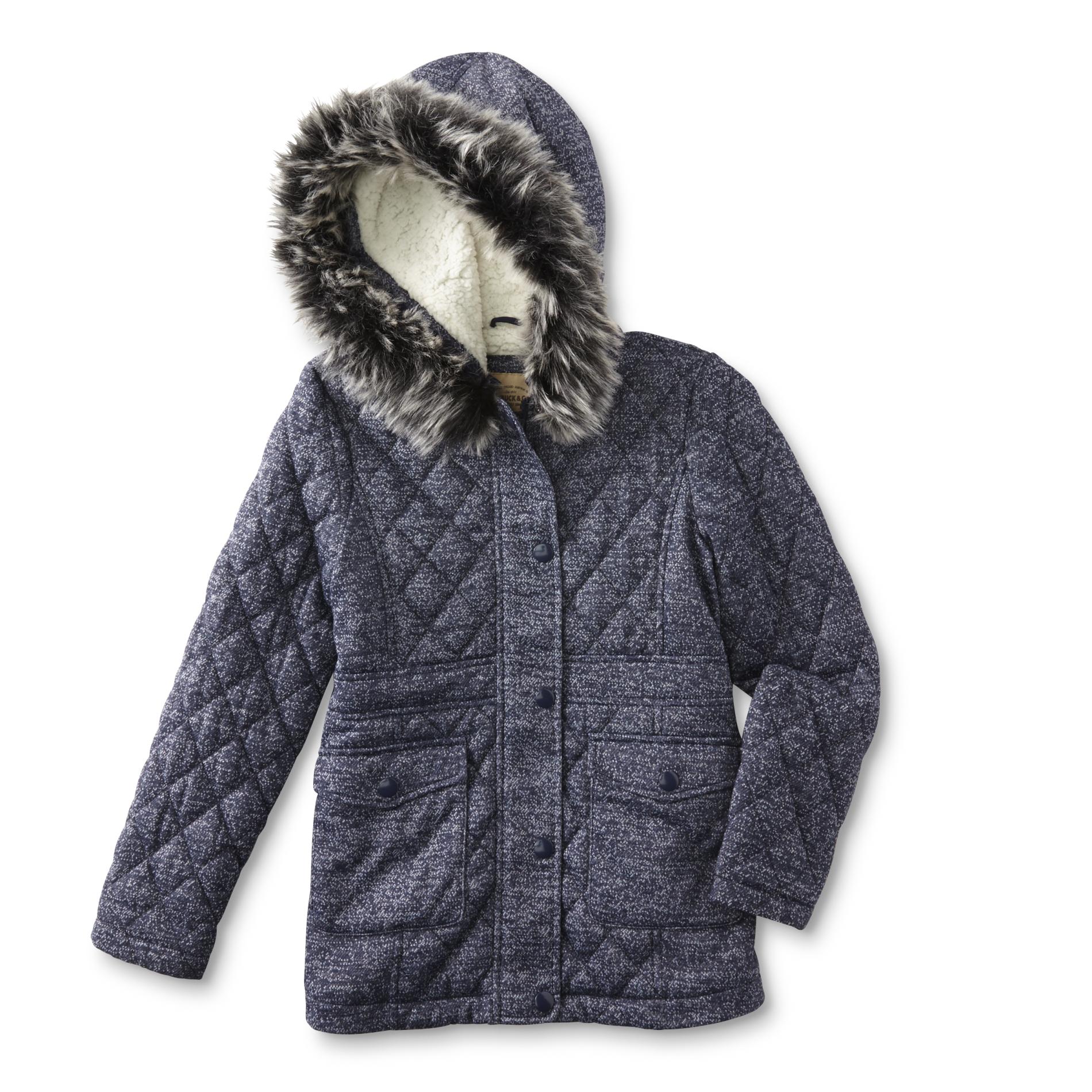 ROEBUCK & CO R1893 Girl's Quilted Hooded Jacket