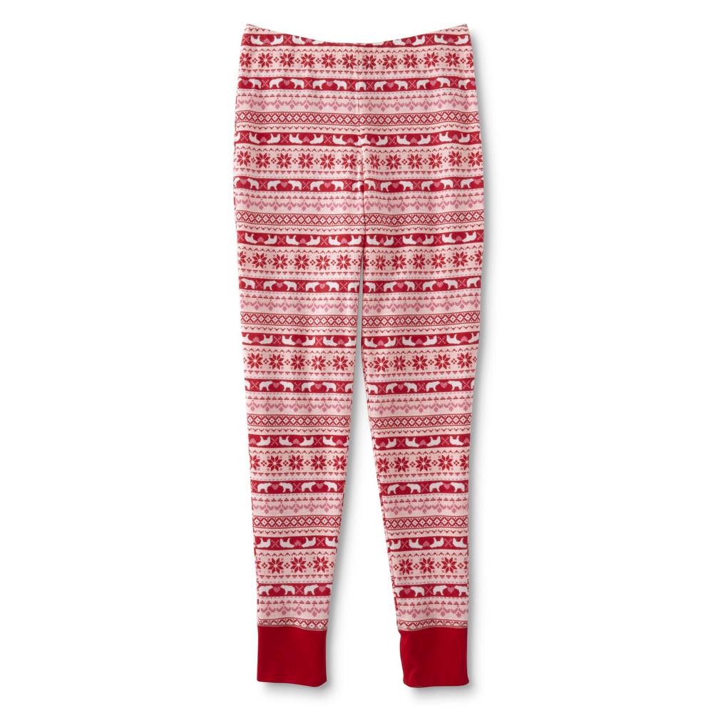 Joe Boxer Women's Thermal Pajama Shirt & Pants Fair Isle