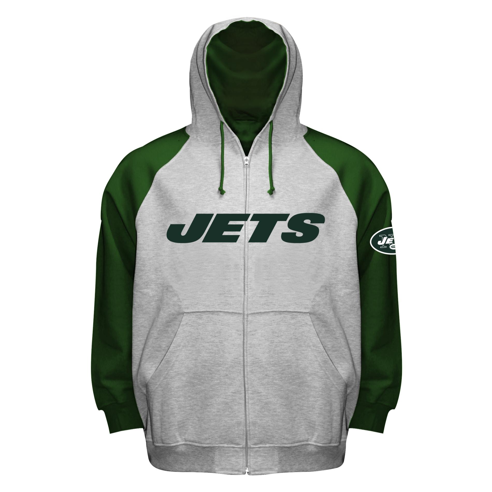 NFL Men's Big & Tall Hoodie Jacket - New York Jets