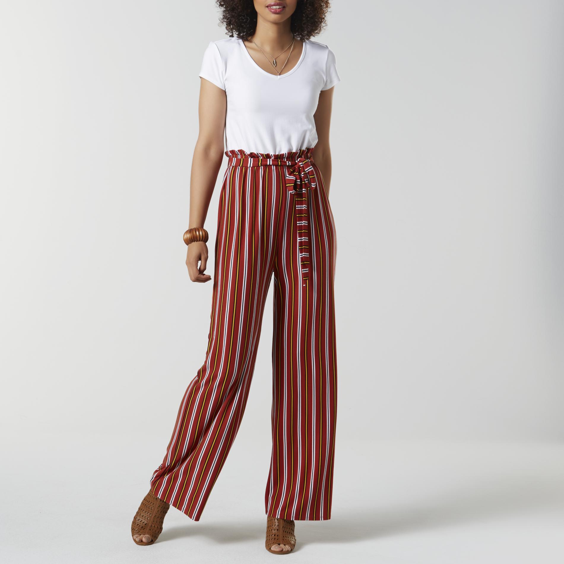 Juniors' Jumpsuit - Striped, Size: Small, Red Brown Juniors' Jumpsuit - Striped, Size: Small, Red Brown