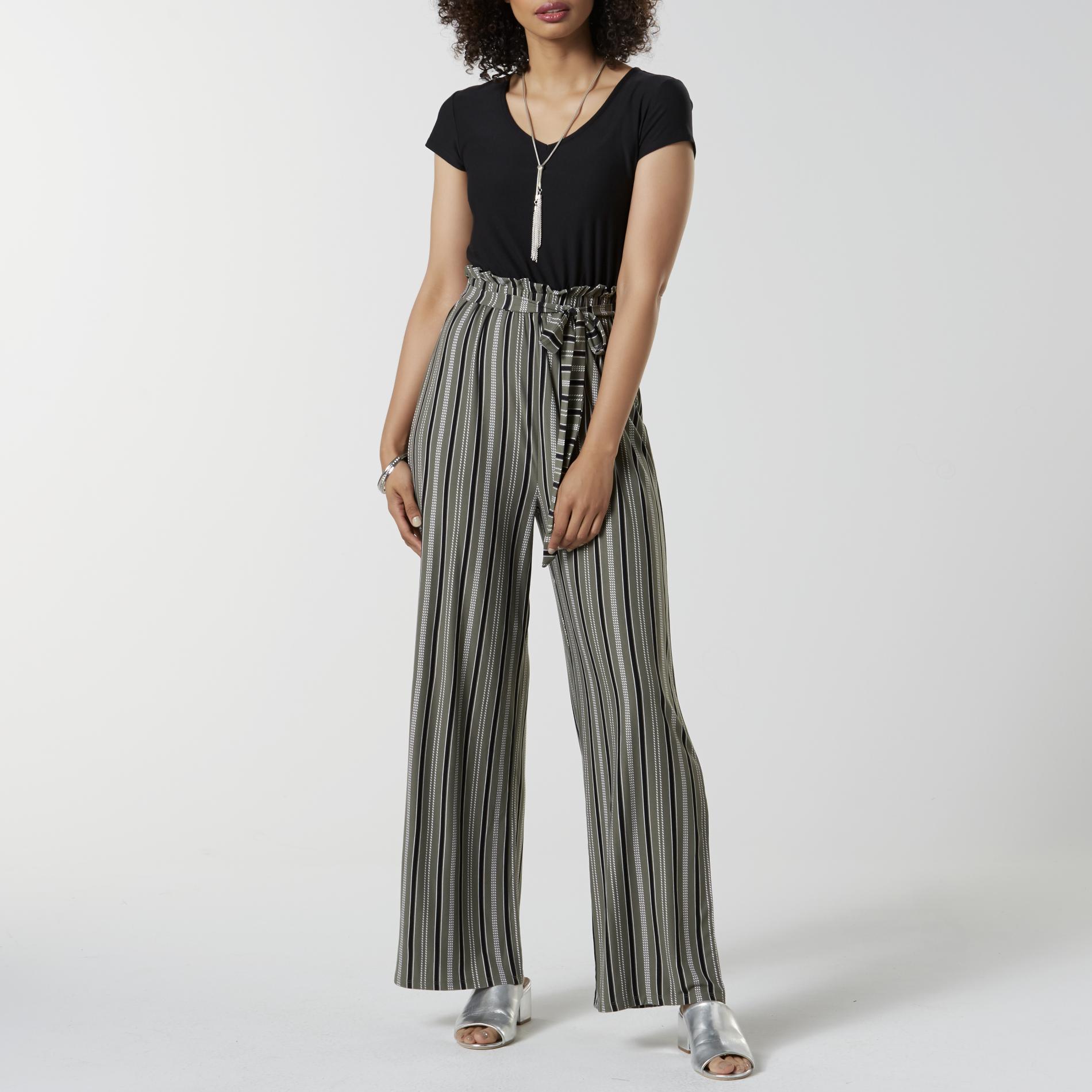 Juniors' Jumpsuit - Striped, Size: Medium, Beetle Juniors' Jumpsuit - Striped, Size: Medium, Beetle