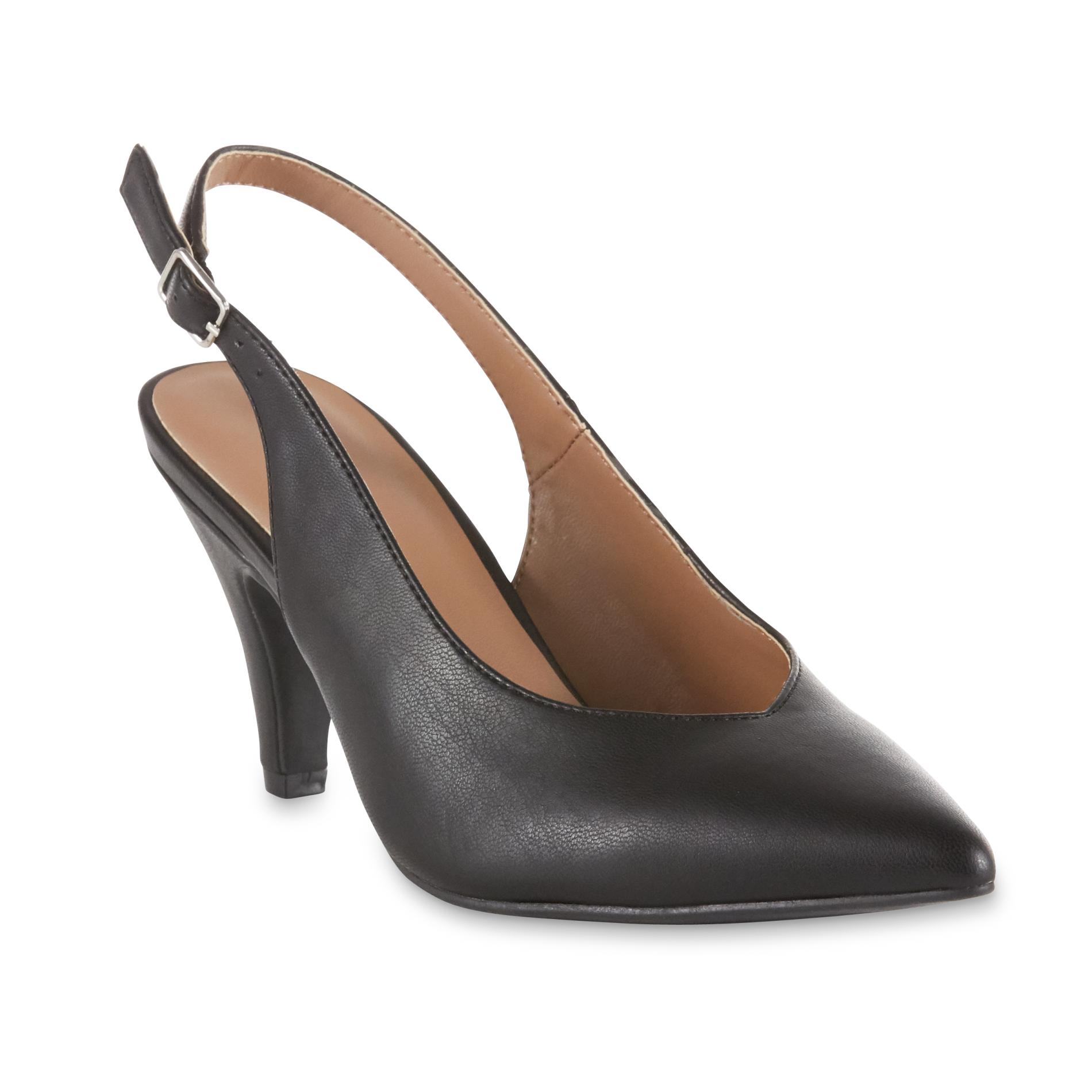 Laura Scott Women's Sara Sling-Back Pump - Black