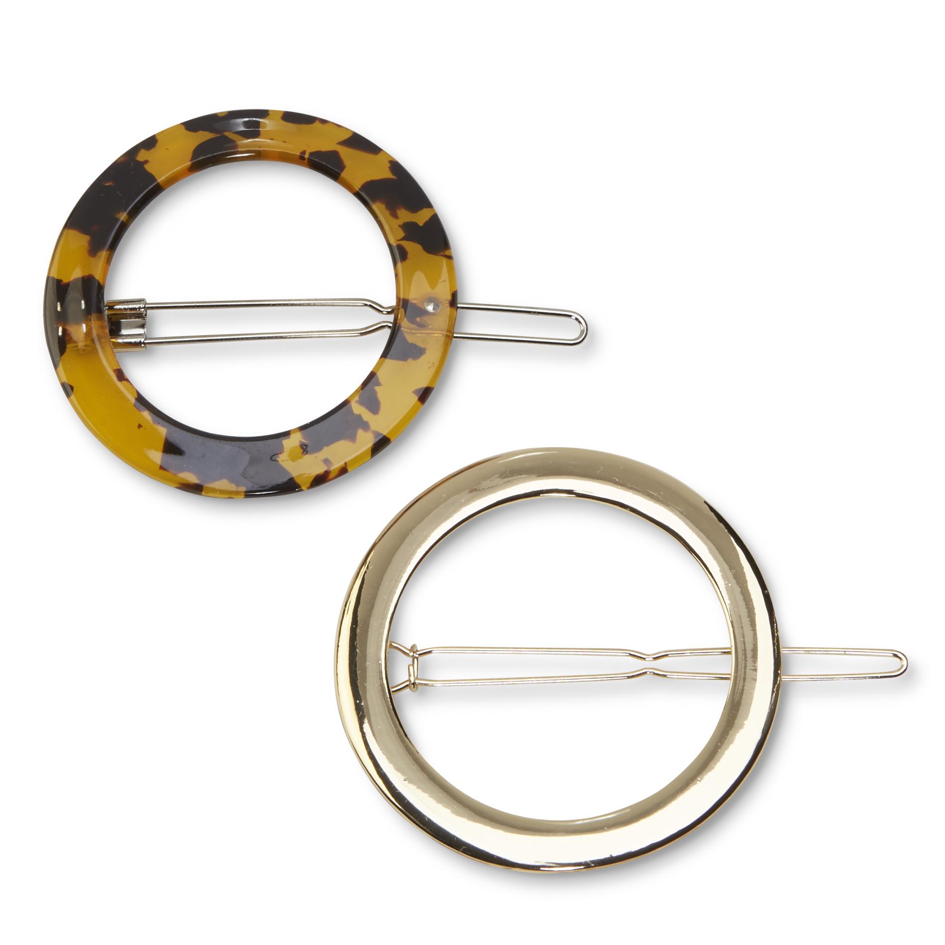 Attention Women's 2-Pack Circle Barrettes