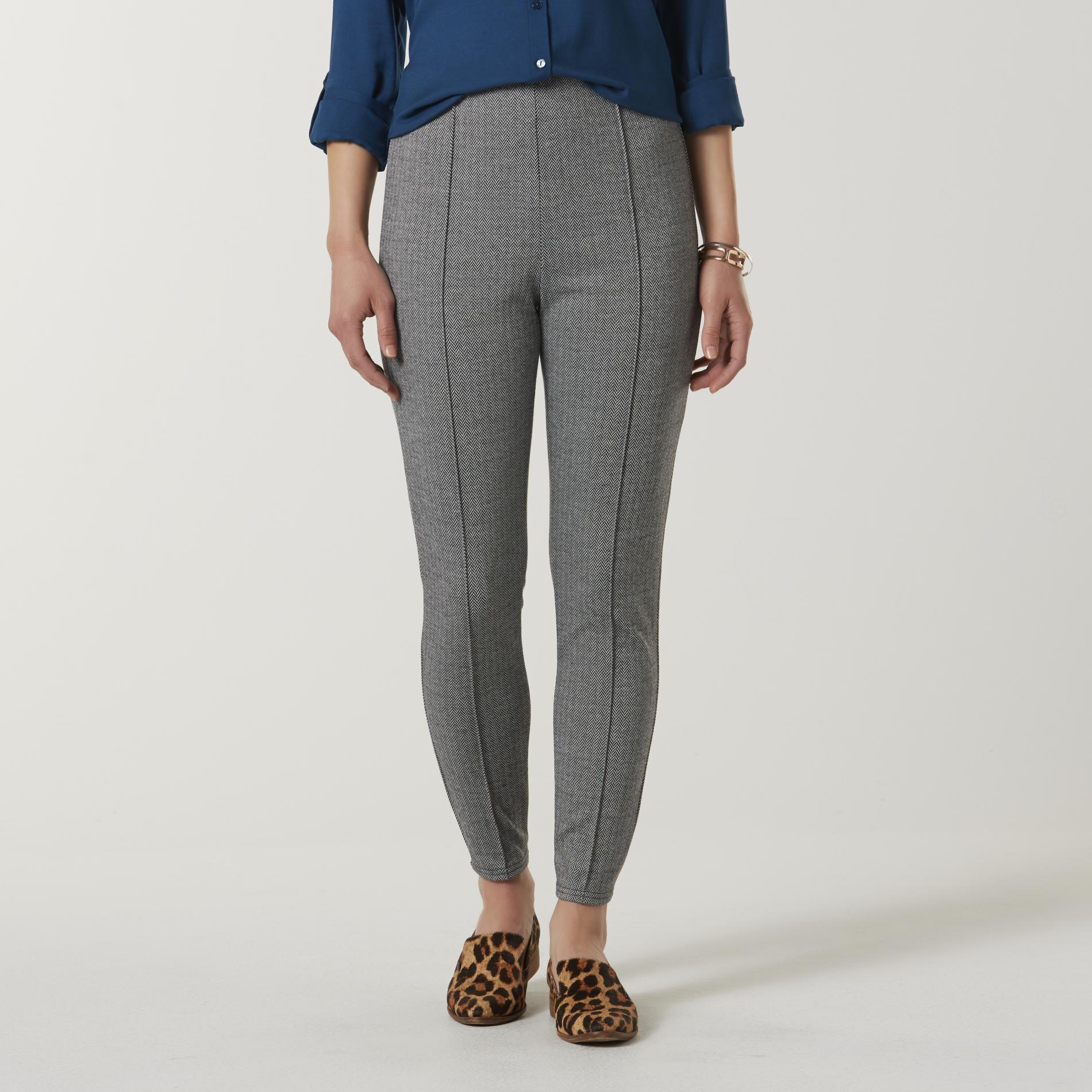 Attention Women's Jacquard Knit Pants - Herringbone, Size: Small, Black/White Attention Women's Jacquard Knit Pants - Herringbone, Size: Small, Black/White