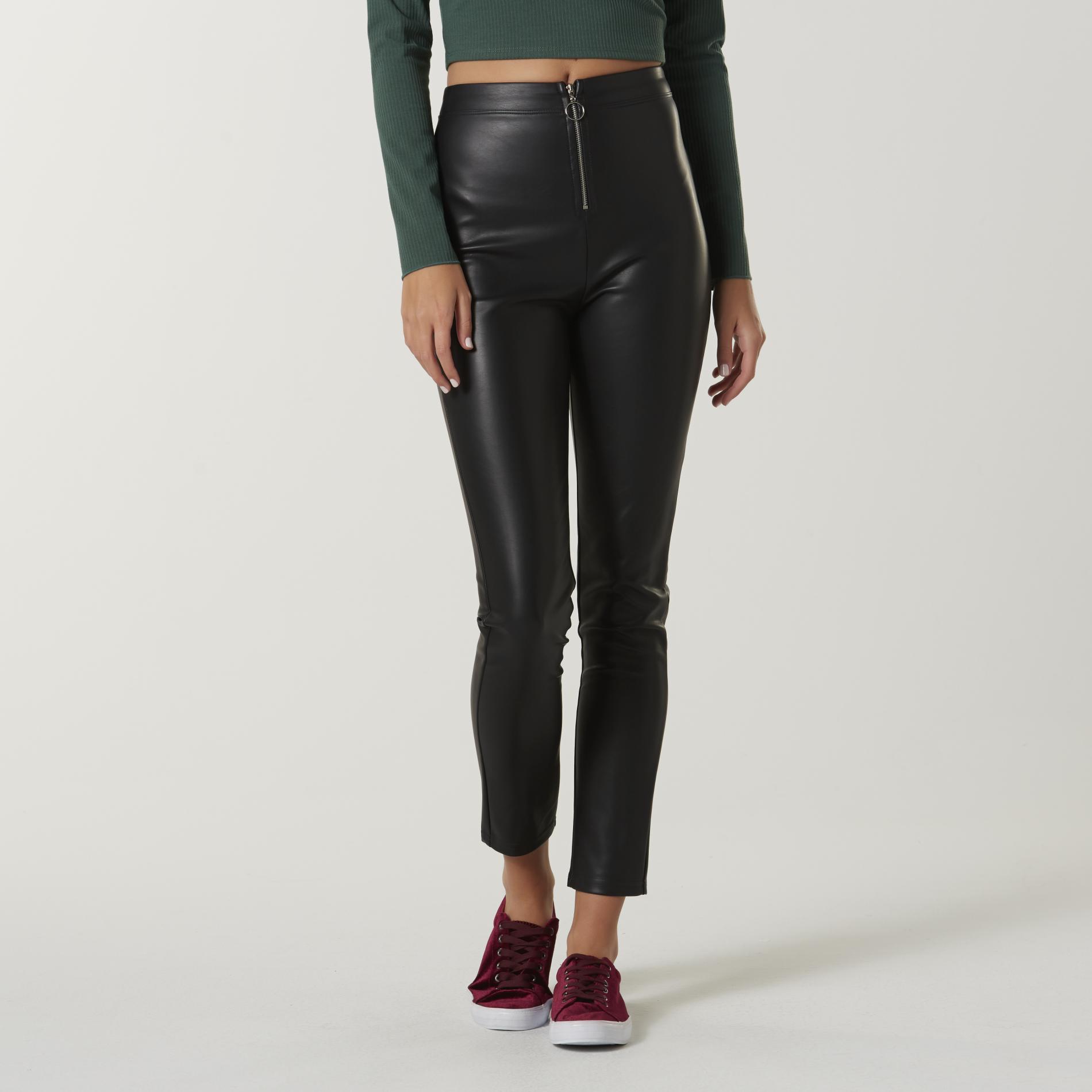 Amplify Juniors' Zip-Up Leggings, Size: XS, Black Amplify Juniors' Zip-Up Leggings, Size: XS, Black