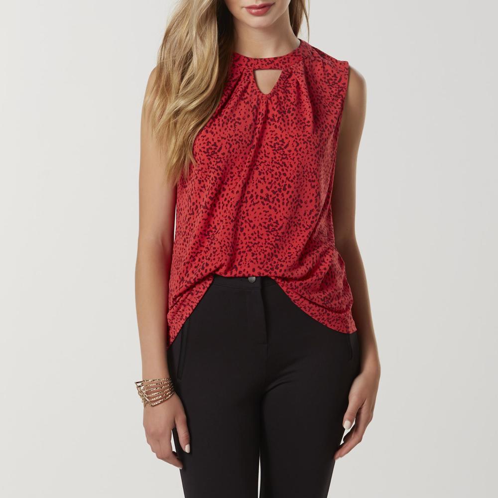 Simply Styled Women's Sleeveless Blouse - Speckled