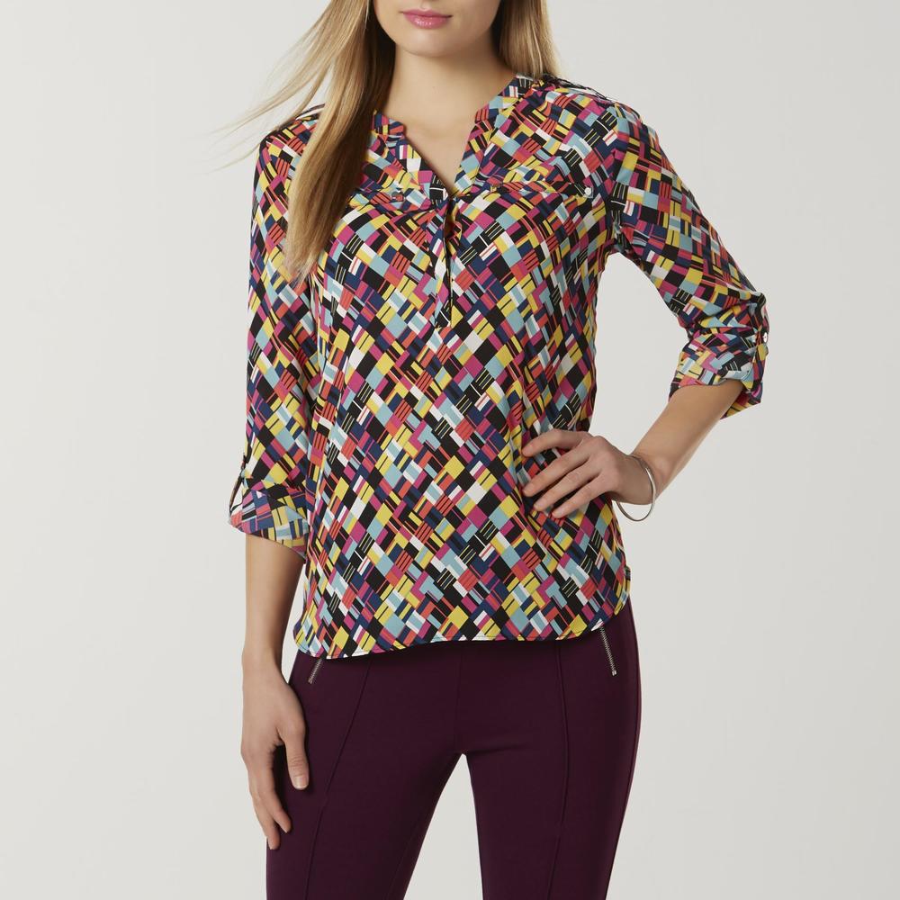 Simply Styled Petites' Utility Blouse - Geometric