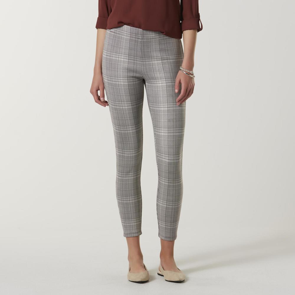 Simply Styled Women's Knit Pants - Houndstooth Check